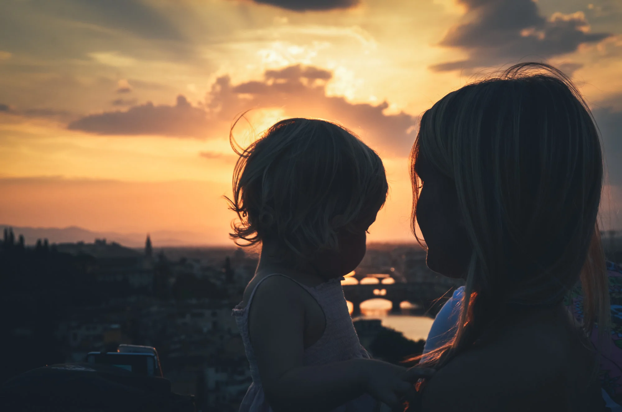 Watching the sun set over another city we fell deeply in love with.