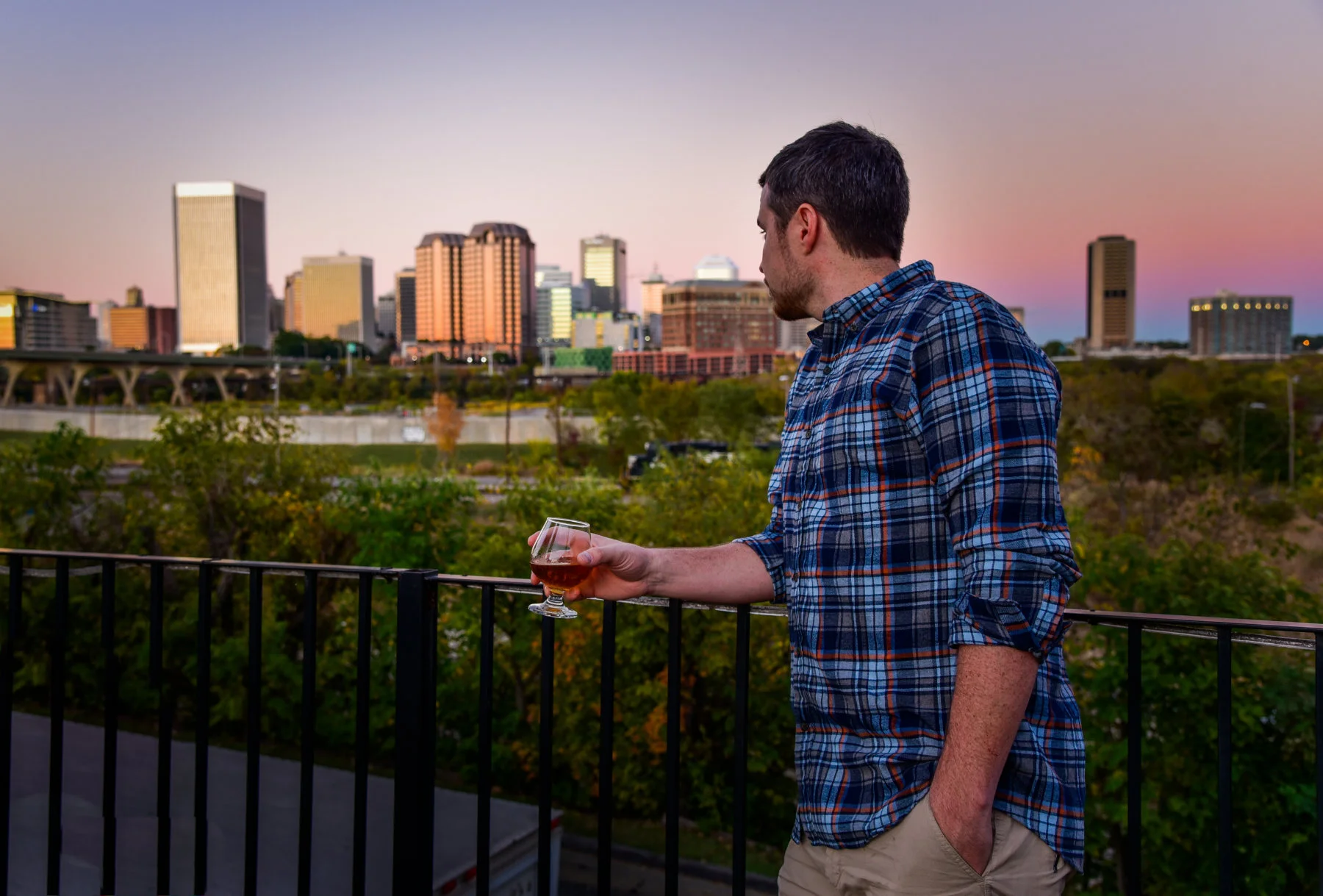 A view of RVA from the deck of Legend Brewery.