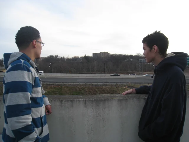 Cable giving a young Nairo advice and encouragement on the rooftop during the final day of APEX