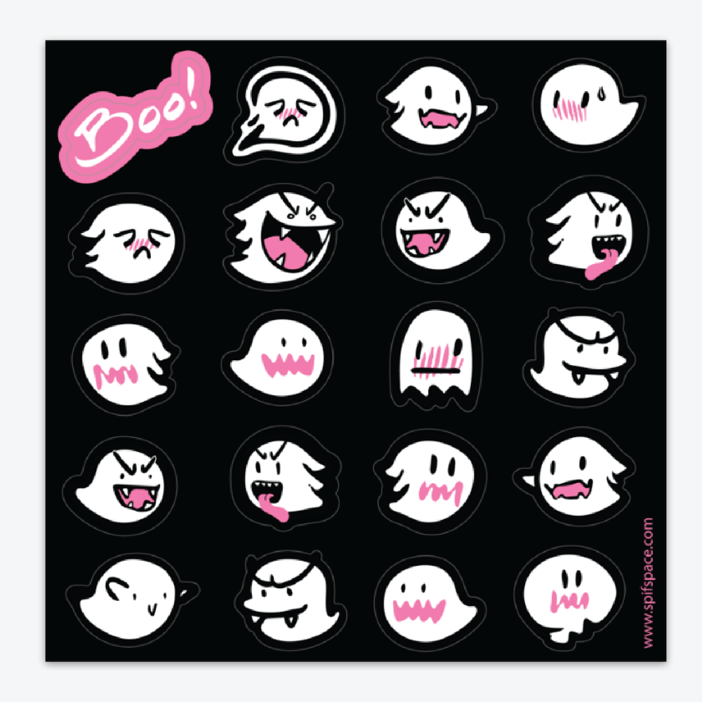 Overstijgen Maak los zeven Boo! Sticker Sheet — SPIF space