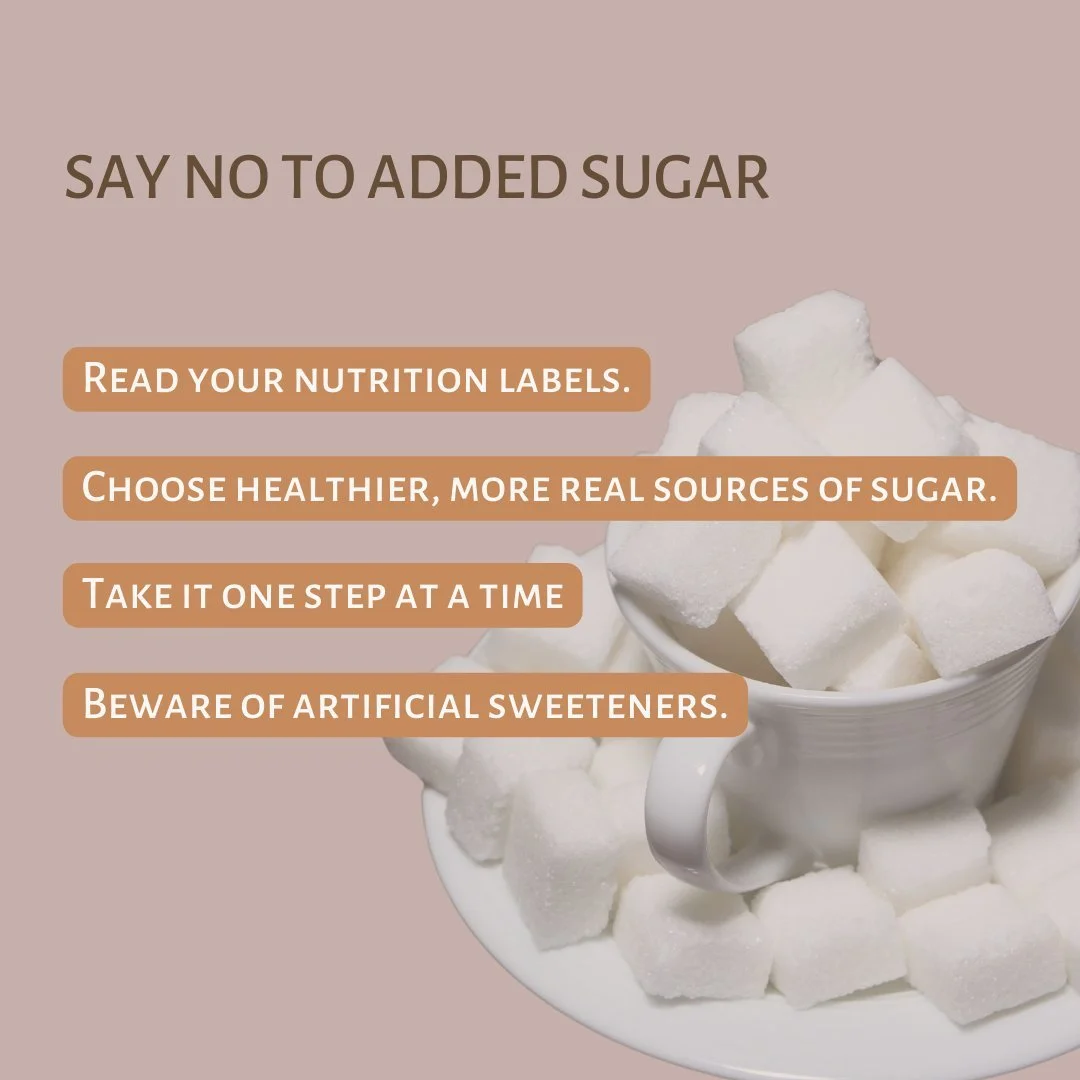 🚫 Say NO to Added Sugar! 🚫

Hey there, 🌟 Let's talk SUGAR today, and the sneaky ways it can creep into our diets. 🍭🍬

1️⃣ Read Those Labels: Knowledge is power, and that applies to what we eat too! Flip that package over and take a good look at 