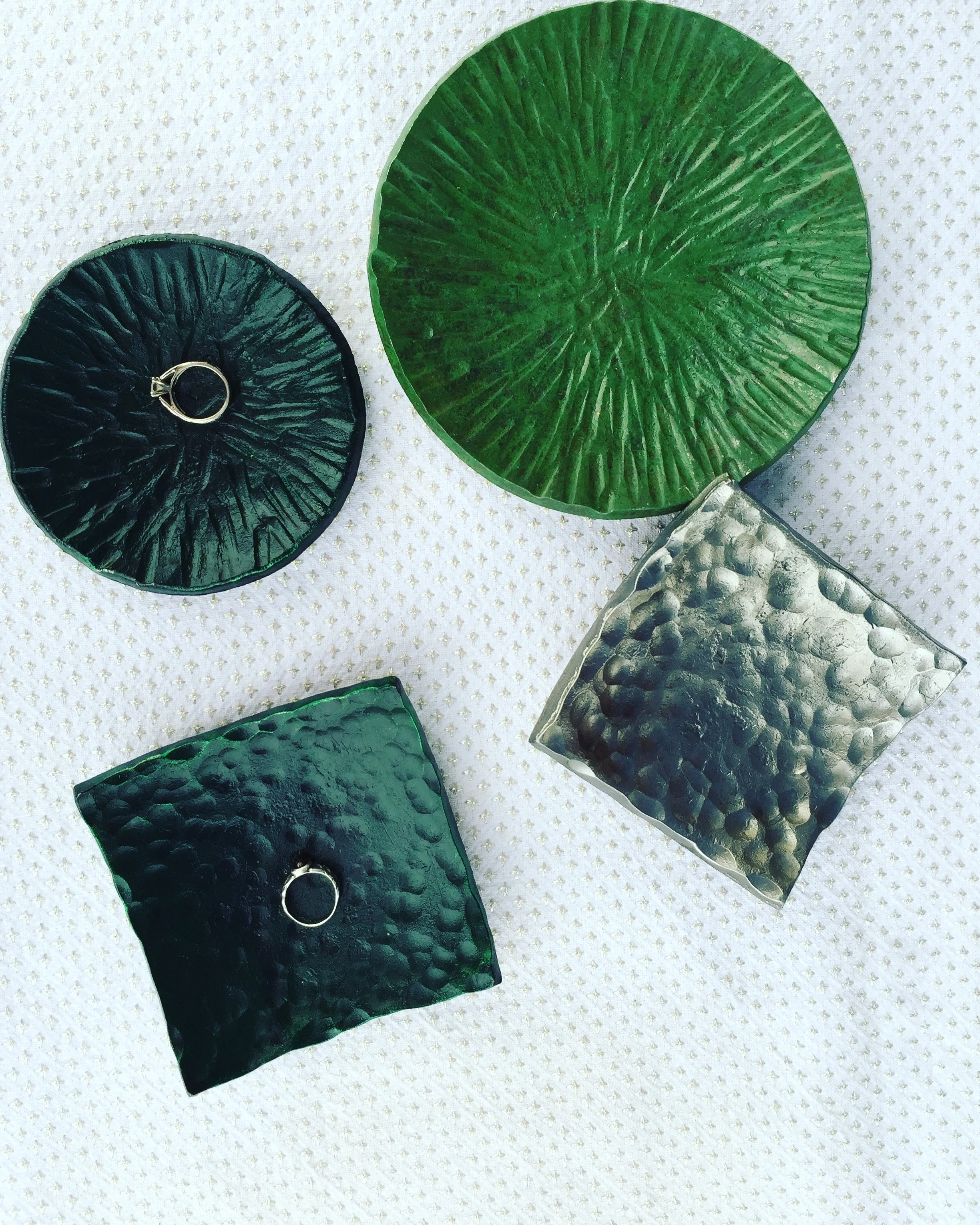 Beautiful wedding ring or jewelry dishes