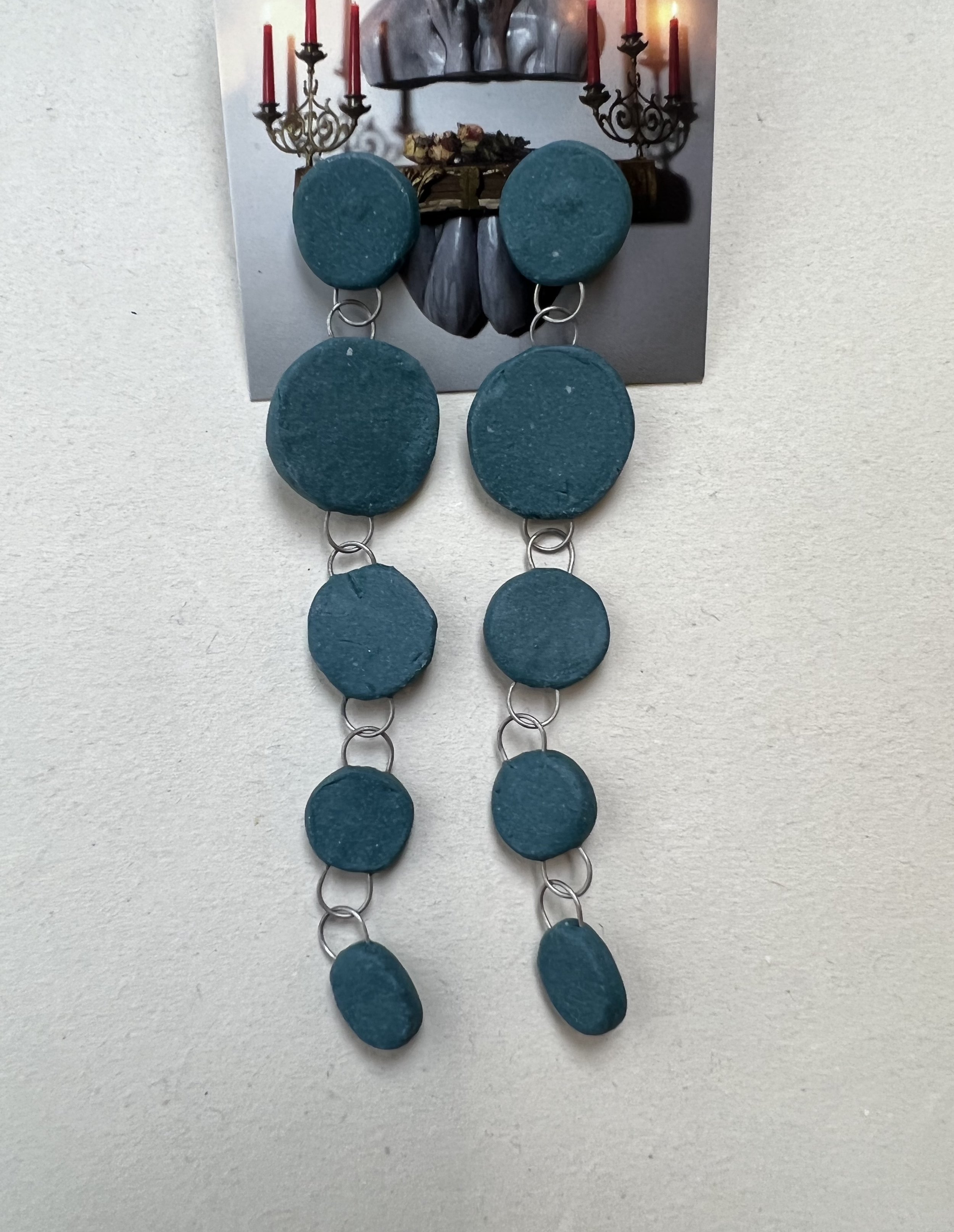 blue dangle earrings 