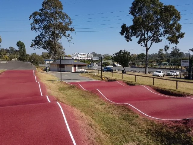 Sic Surface colour coating on the Nerang BMX Club track Australia