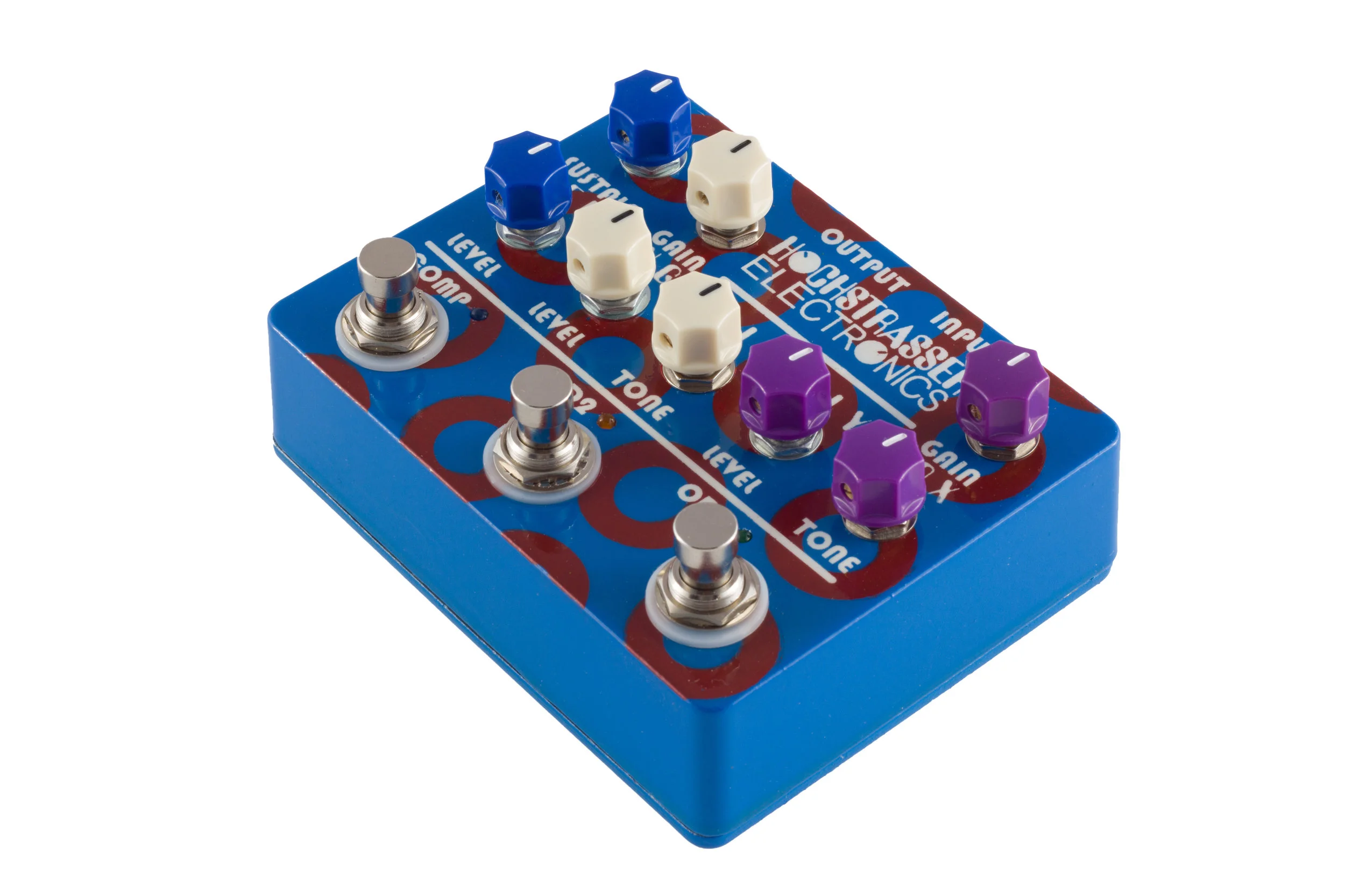 Helping Friendly Box Dual Overdrive and Compressor Pedal Side