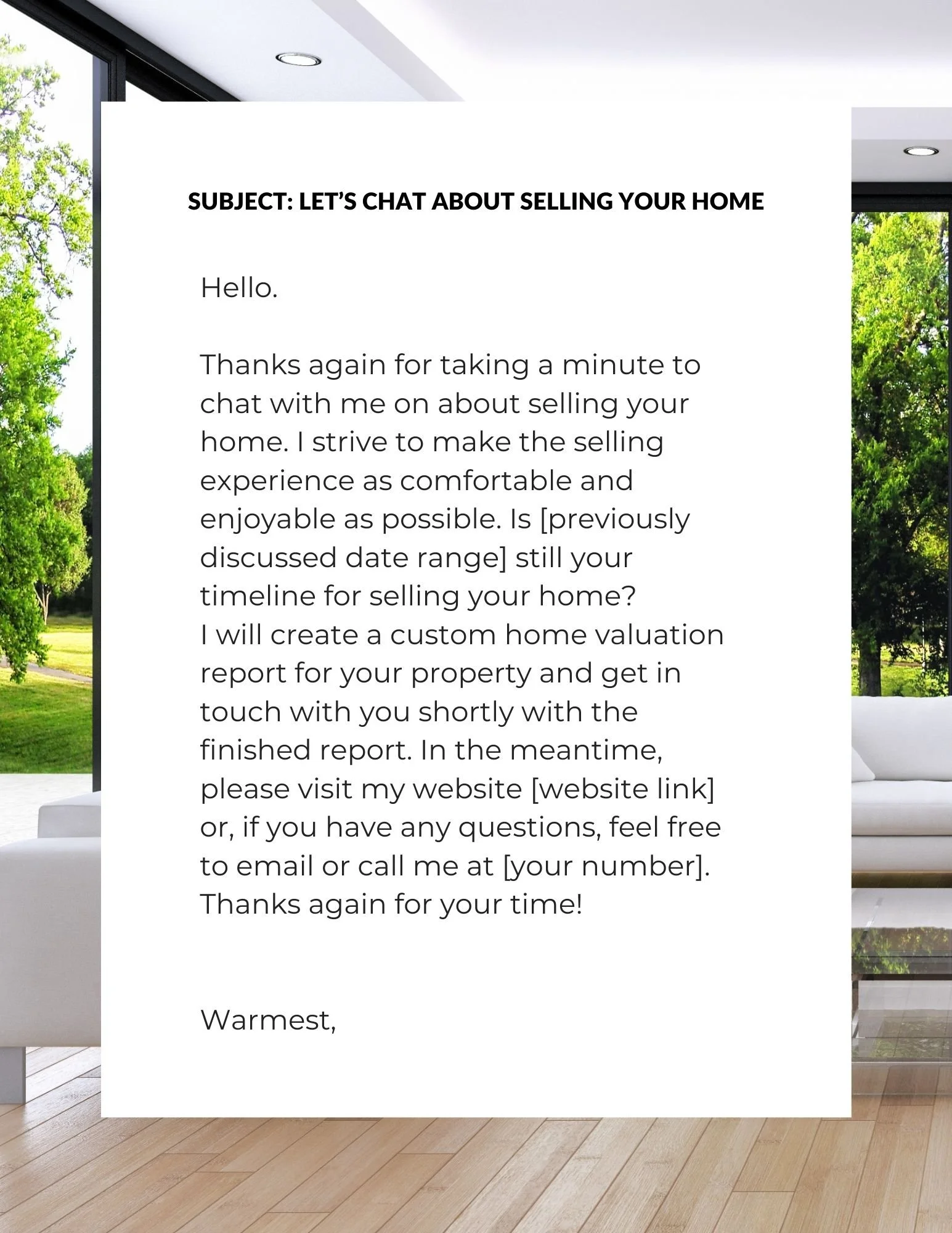Email Change Script Examples Email Scripts — Ladies of Real Estate