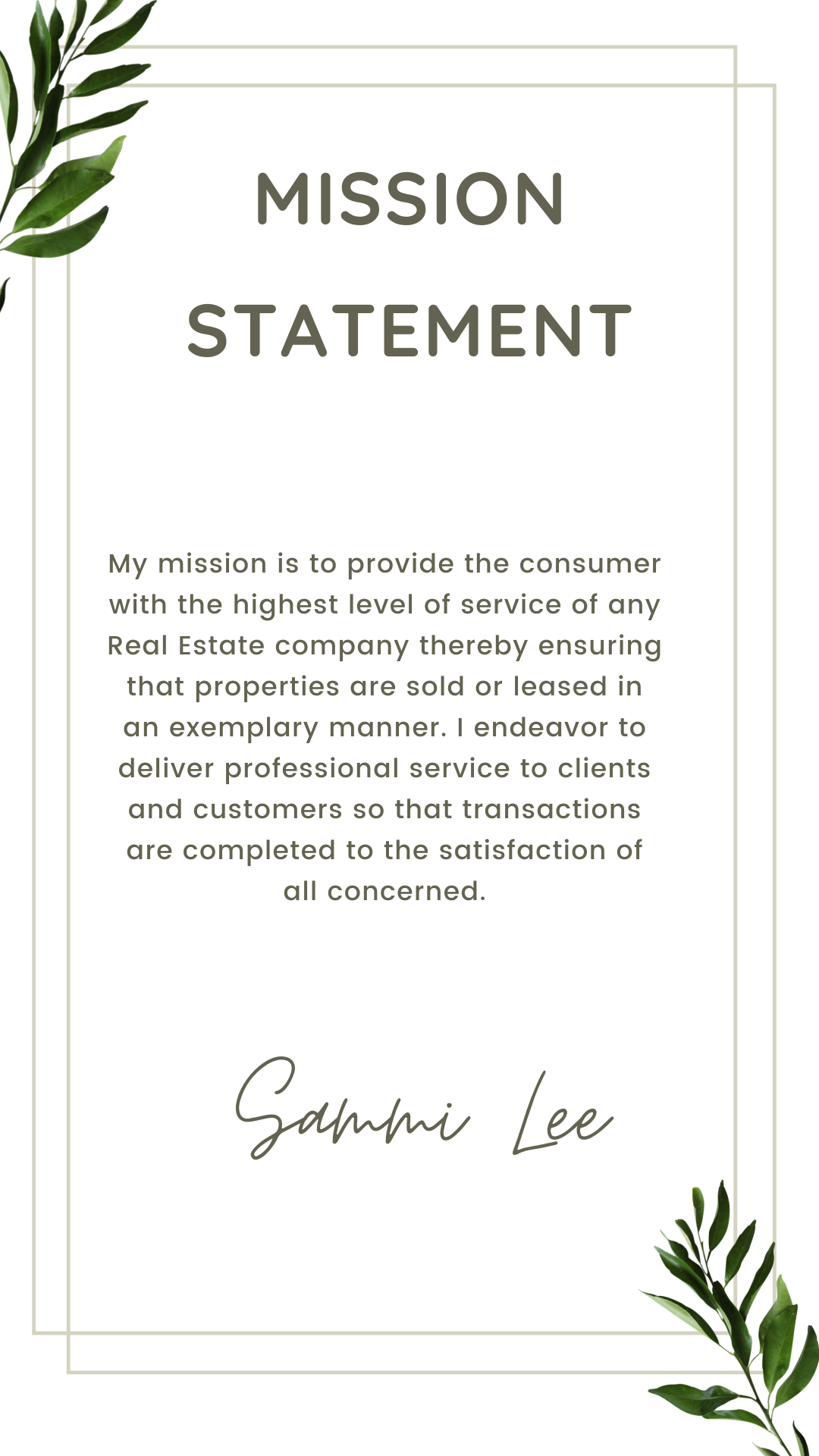 Mission Statements — Ladies of Real Estate