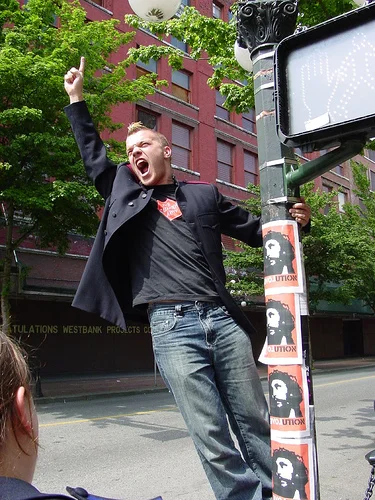 Giving the finger to the devil...