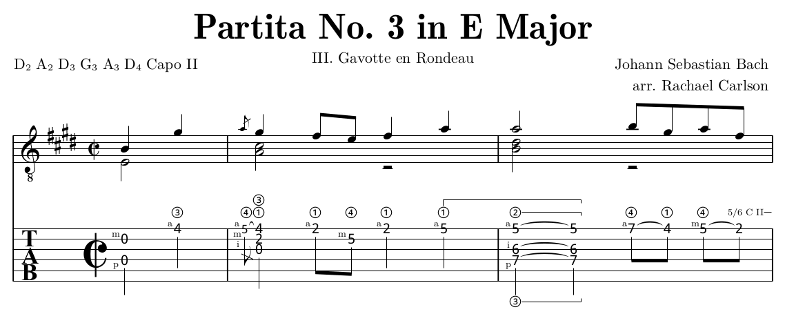 Partita No. 3 in E Major BWV 1006: III. Gavotte en Rondeau