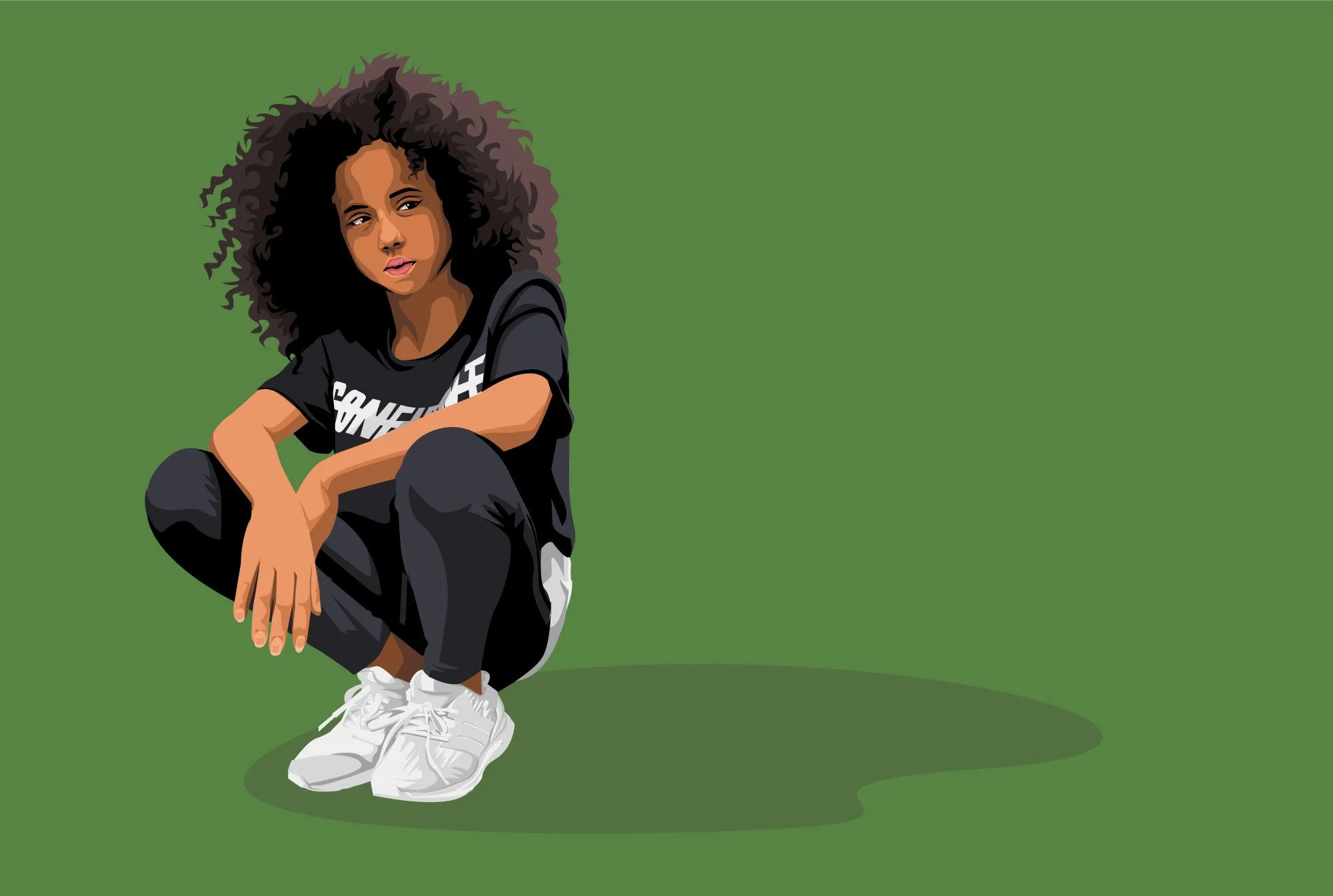Chloe R. for Finish Line's #WEAREMORE. Illustration by: Glen Infante of Ilthy.