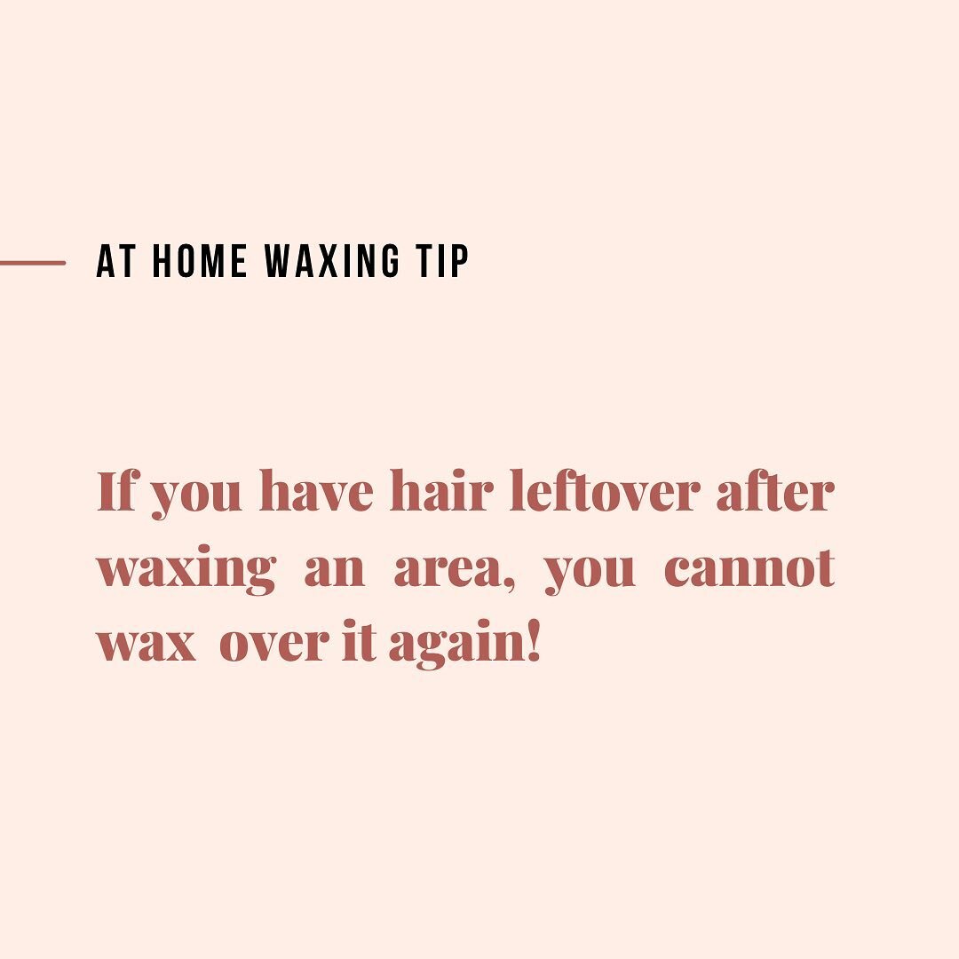 Since we&rsquo;re all stuck at home waxing our own upper lip! Here&rsquo;s a very important tip! 👆
&bull;waxing over the same spot more than once can cause your skin to lift. 
&bull;skin lifting is often mistaken for burned skin! (The assumption tha