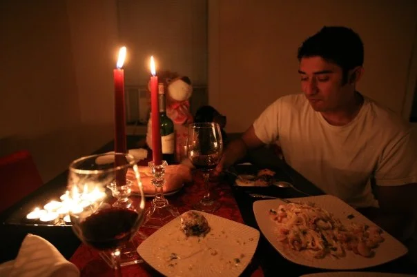 First Valentine’s together, 2008
