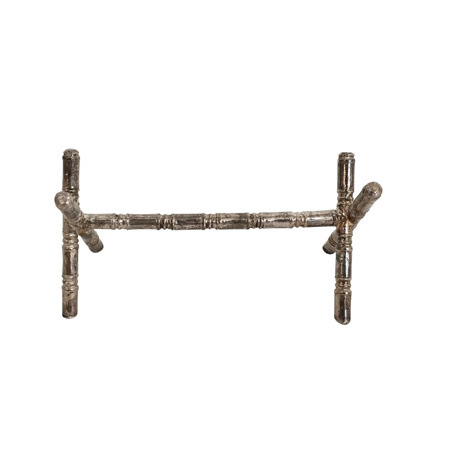 Set of 12 art nouveau style silverplated faux bamboo knife rest circa 1900 France