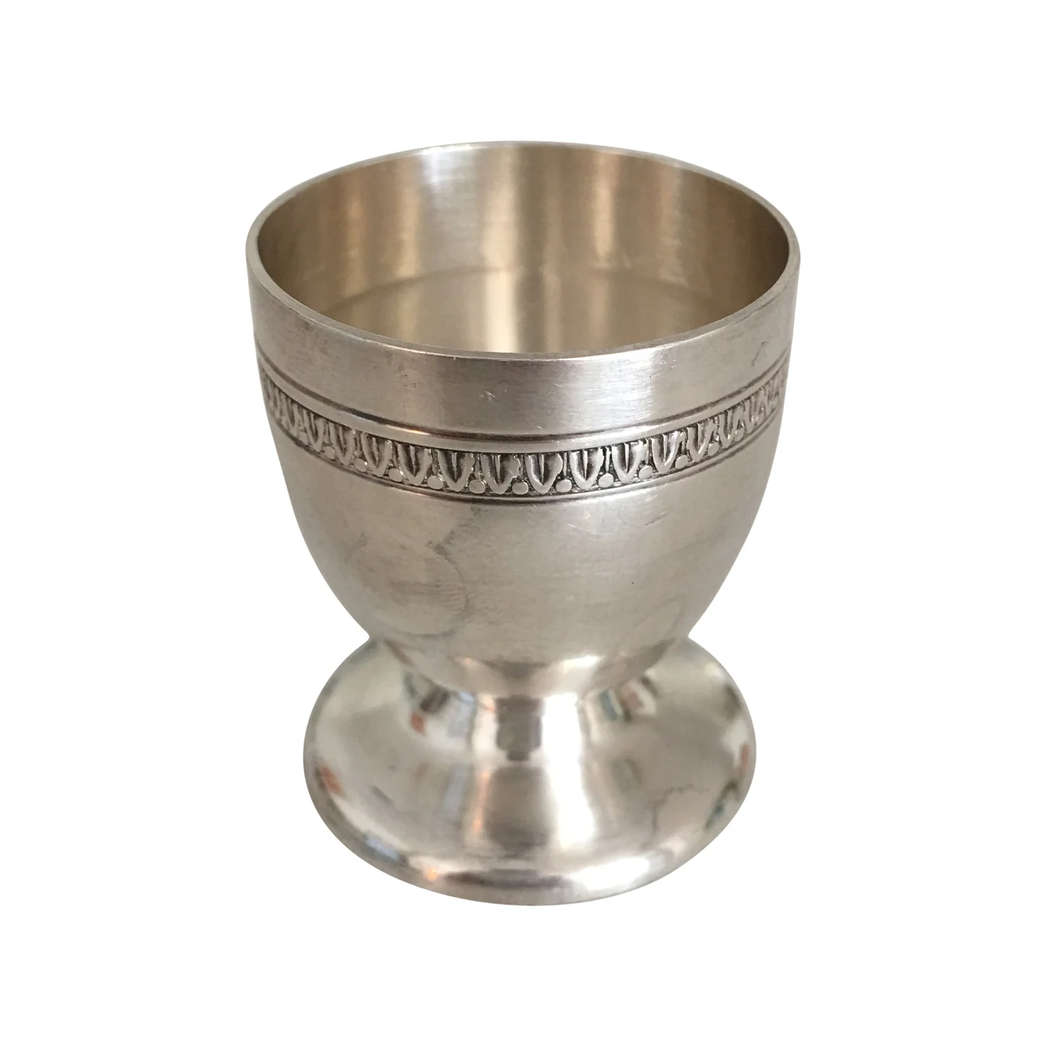 Egg server with a continuous monogram, silver plated France