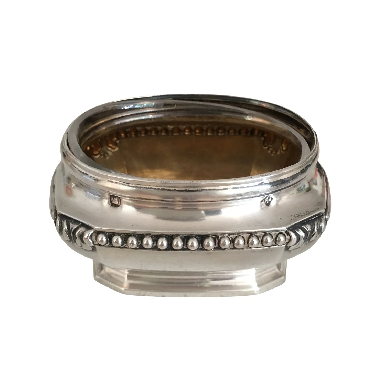 Saleron in silver with minerva hallmark circa 1930 France