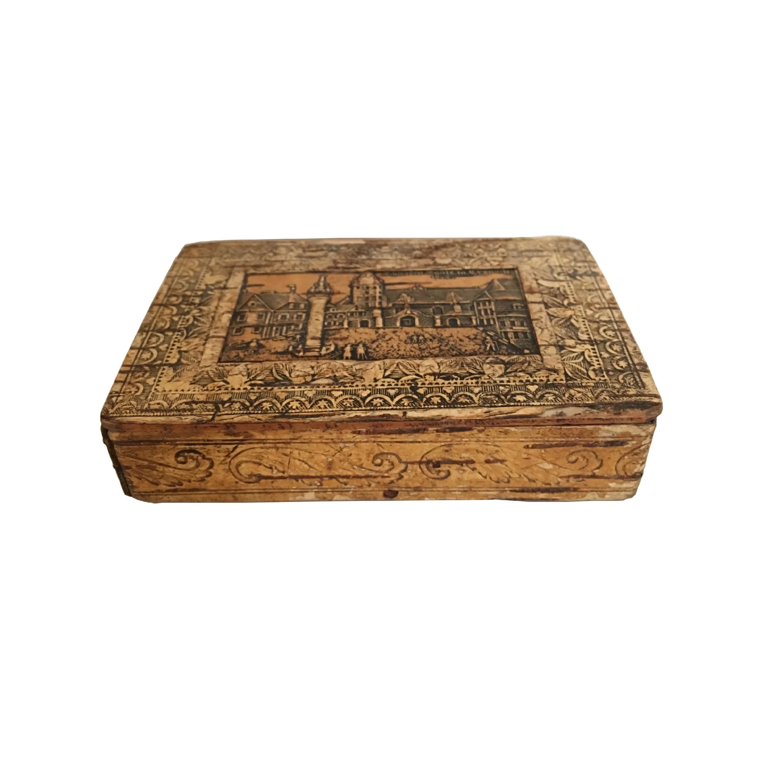 Engraved german snuff box circa, 1870