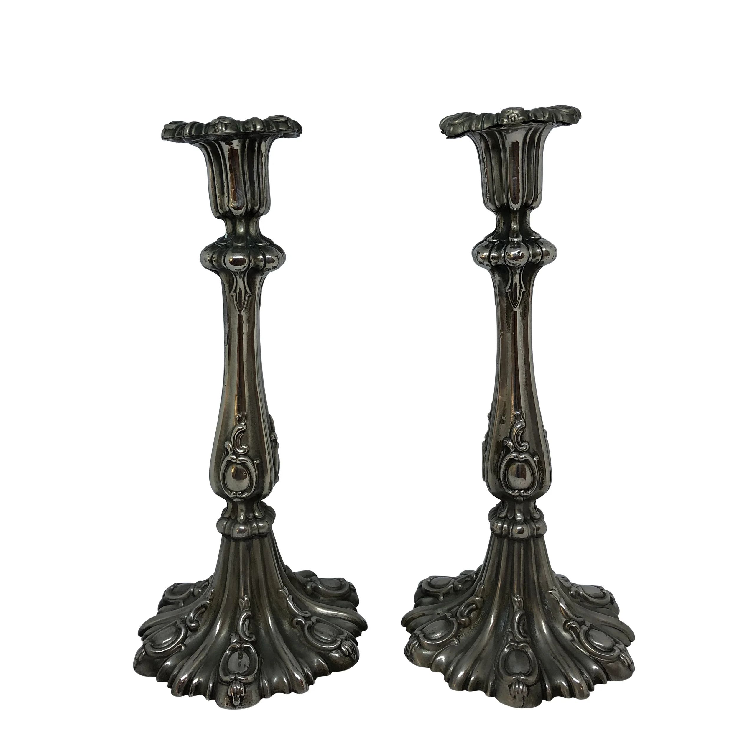 Pair of silverplated candle holder circa 1970