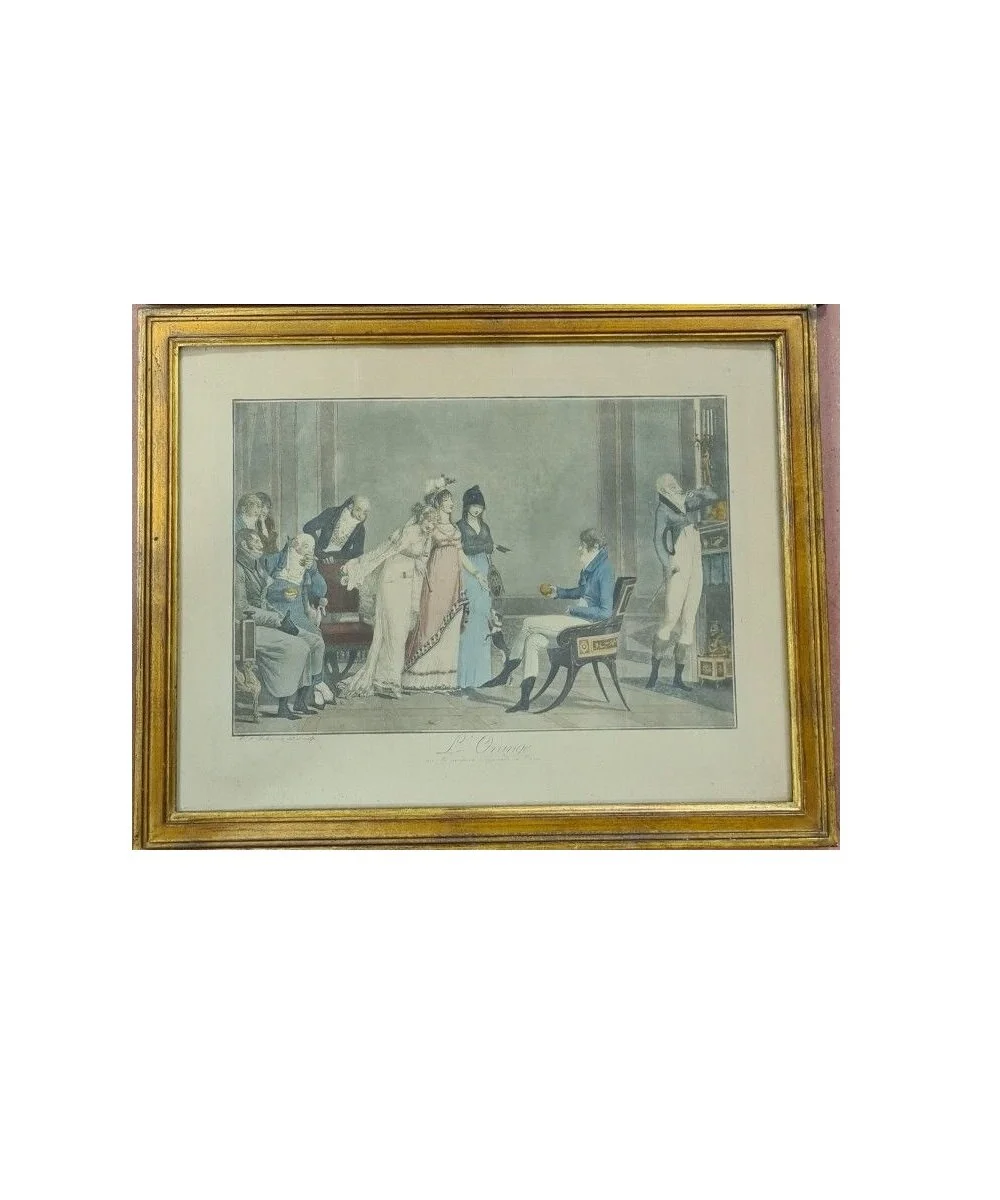 Coloured engraving after Debucourt