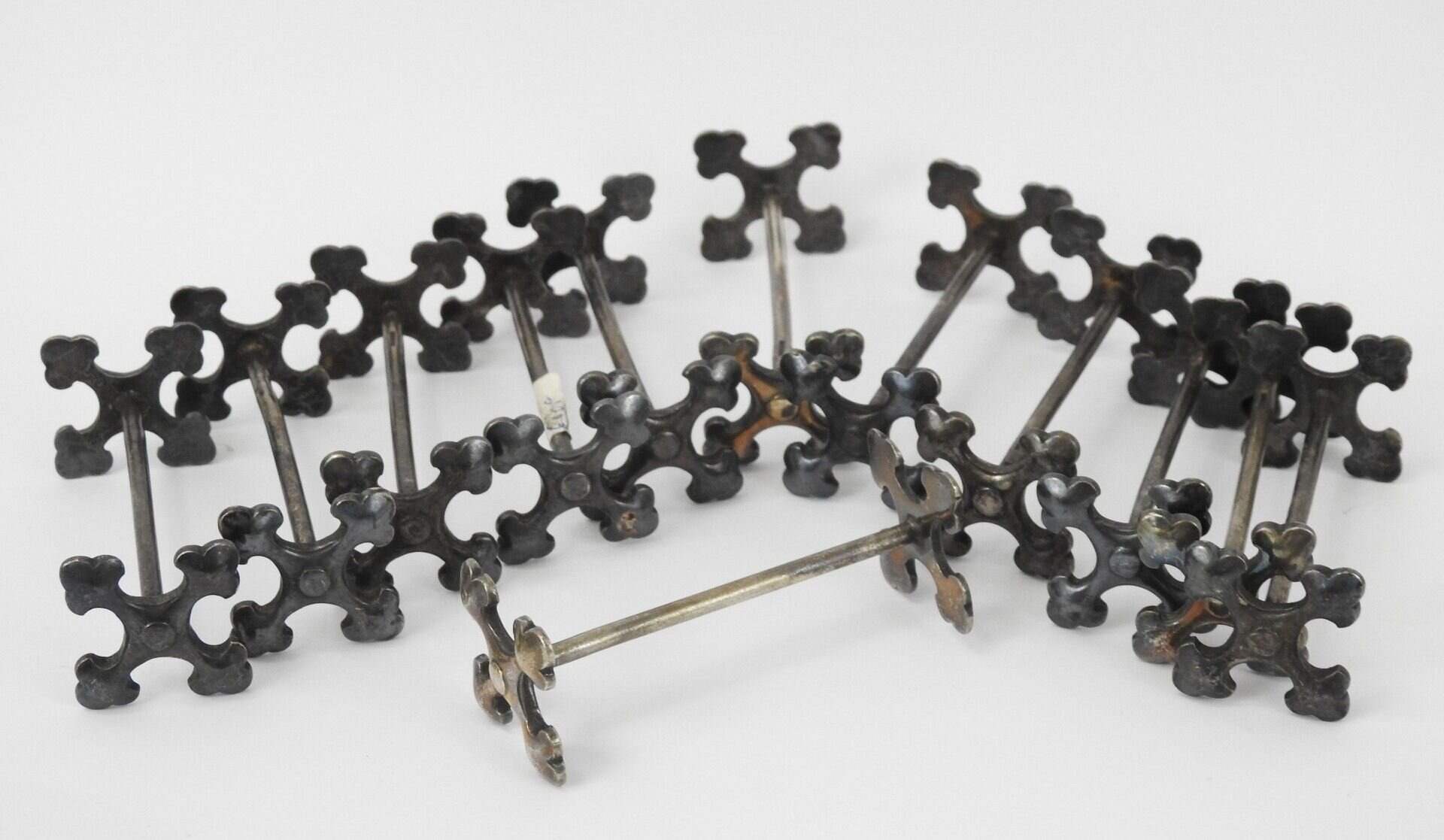 Set Of 12 Silver Plated Knife Rest from CHRISTOFLE with Cross ornaments 