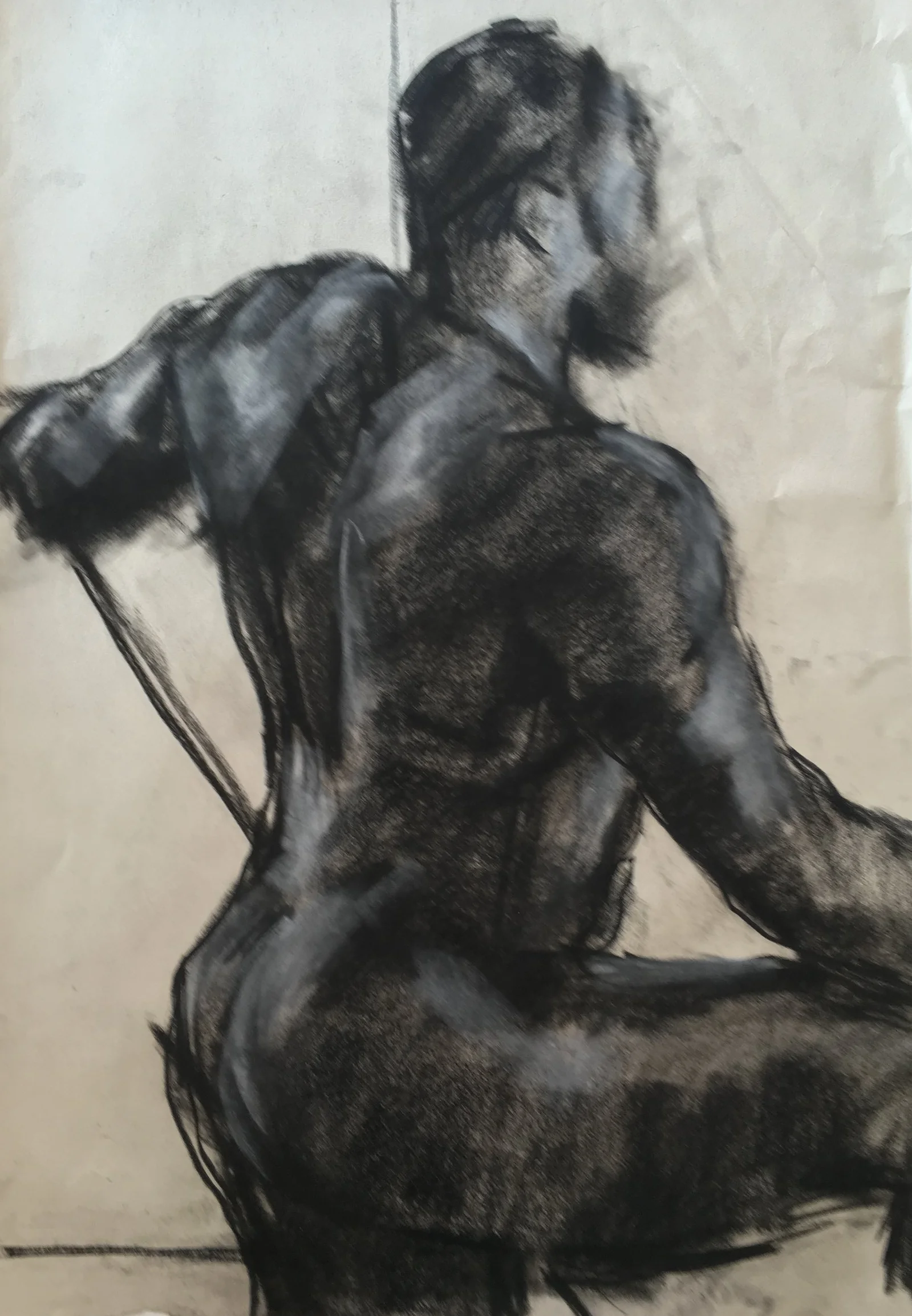 part figure, standing man