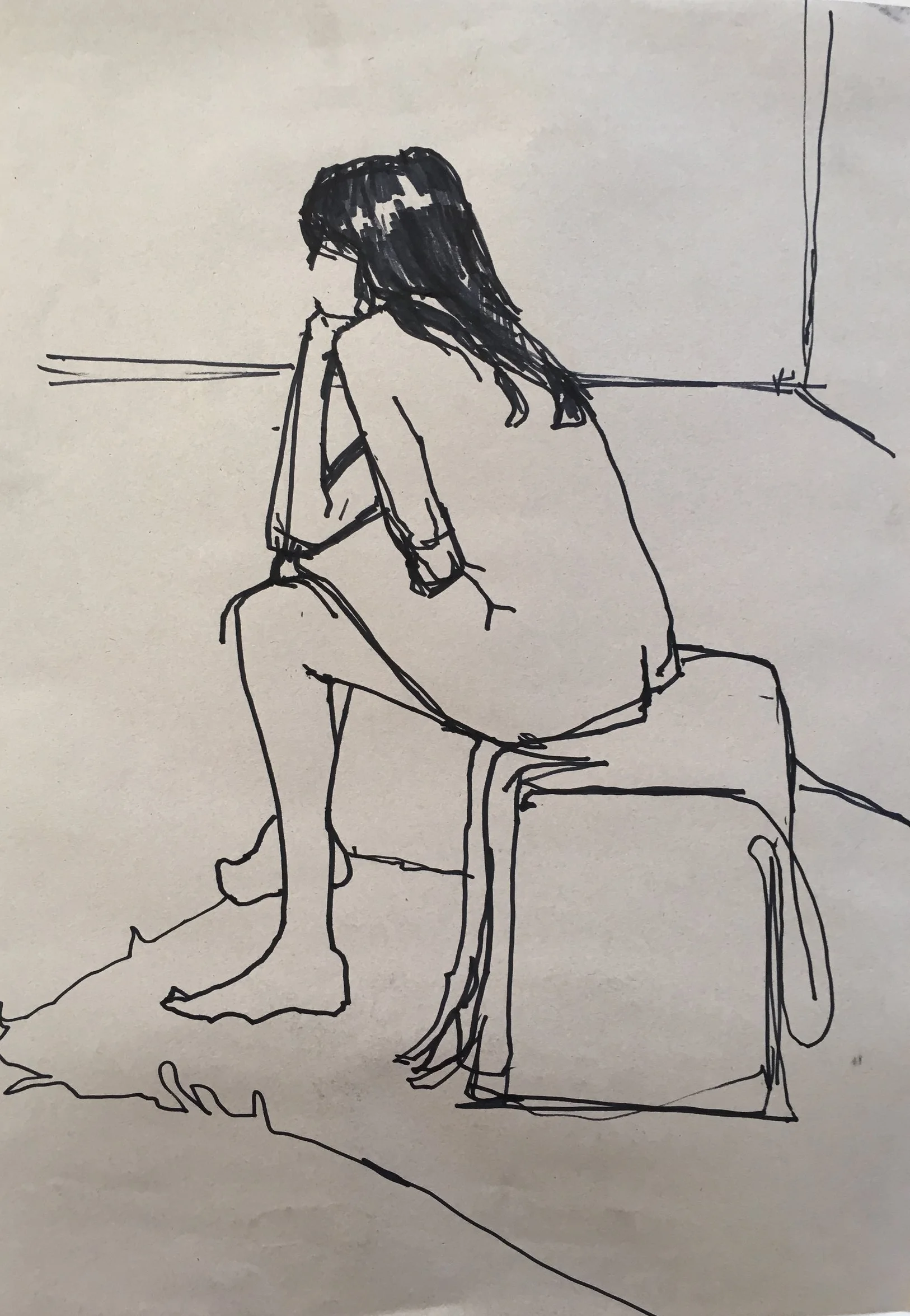 seated girl