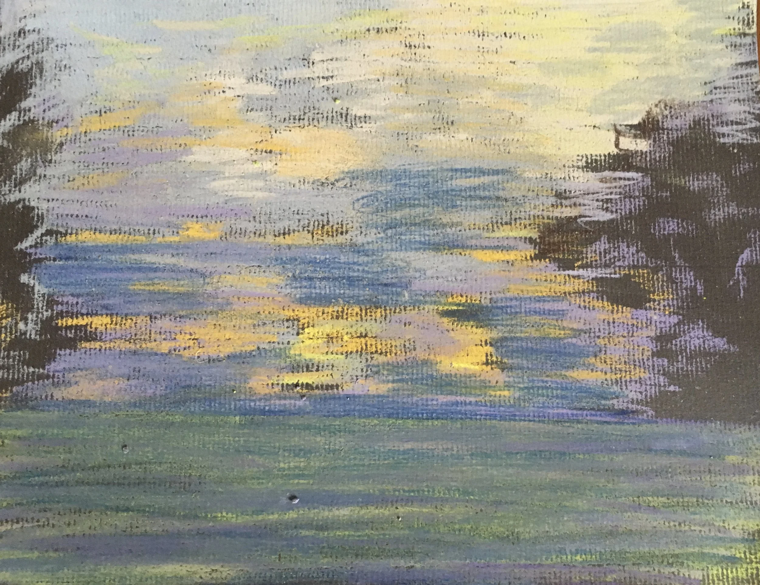 evening light pastel on paper 12x9in