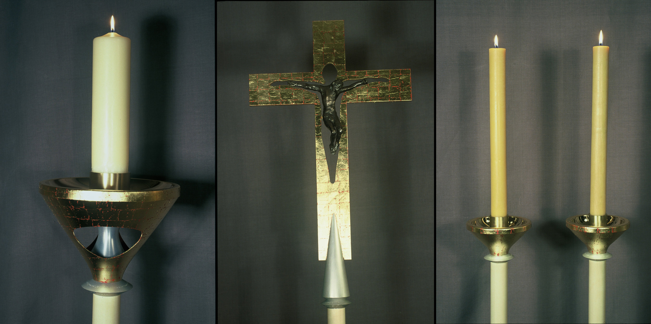 Pascal Candle, Processional Cross and Alter Candles