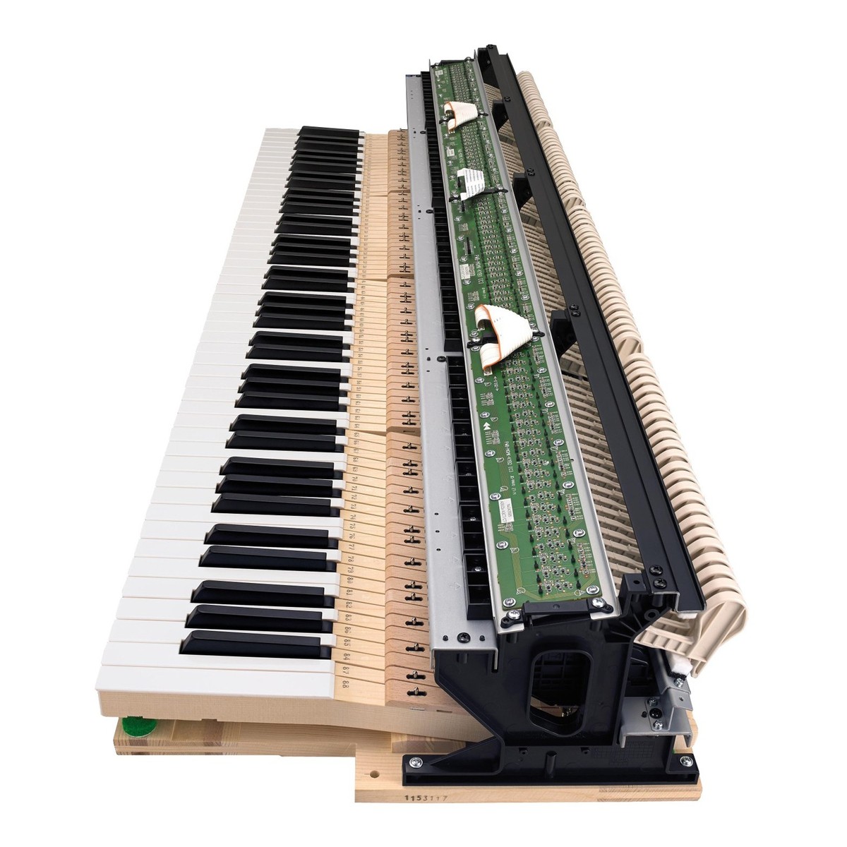 Casio GP-300WE Grand Hybrid Piano key cross section