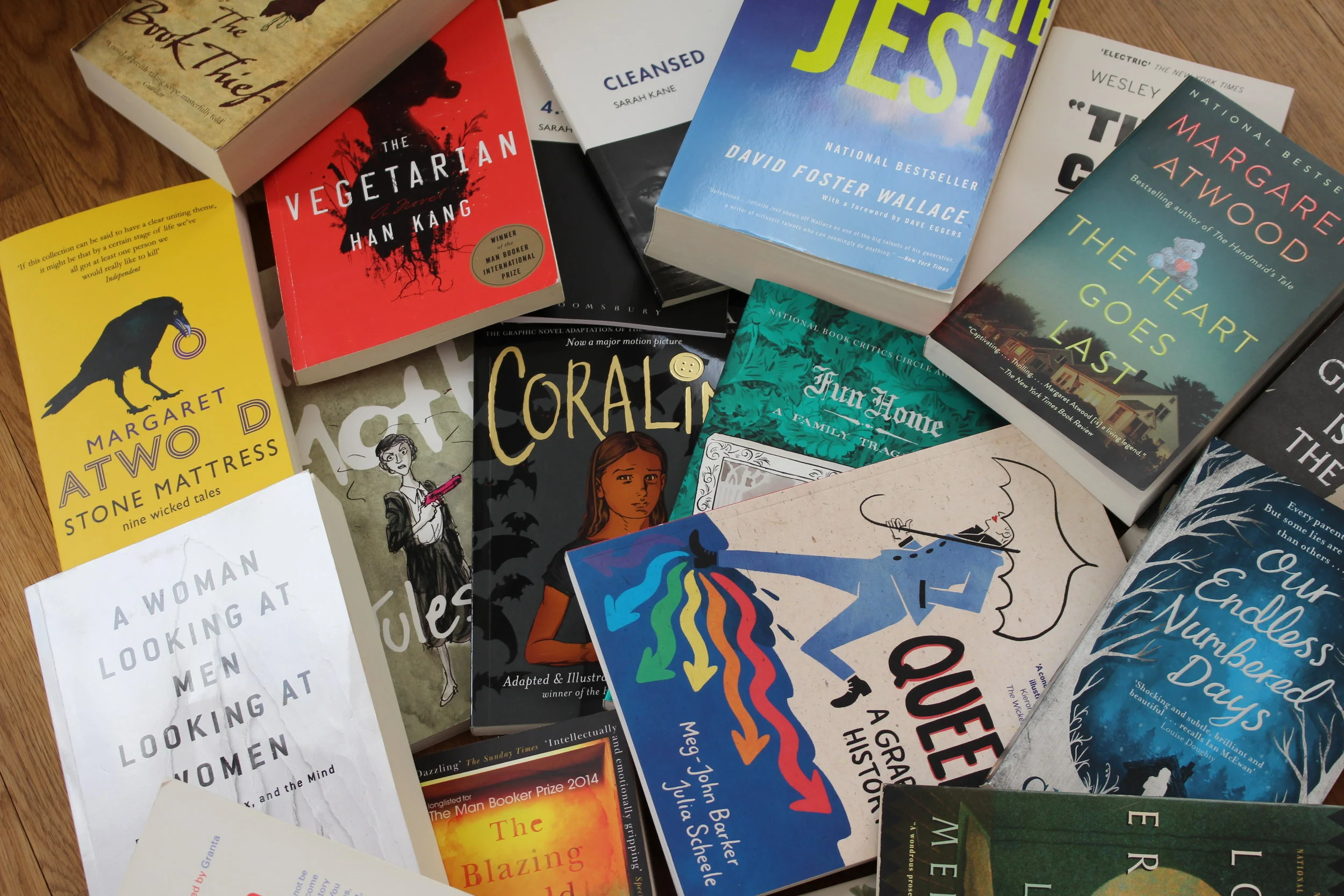 Some of the books I've picked up in English-language sections of the bookstores in Bonn.