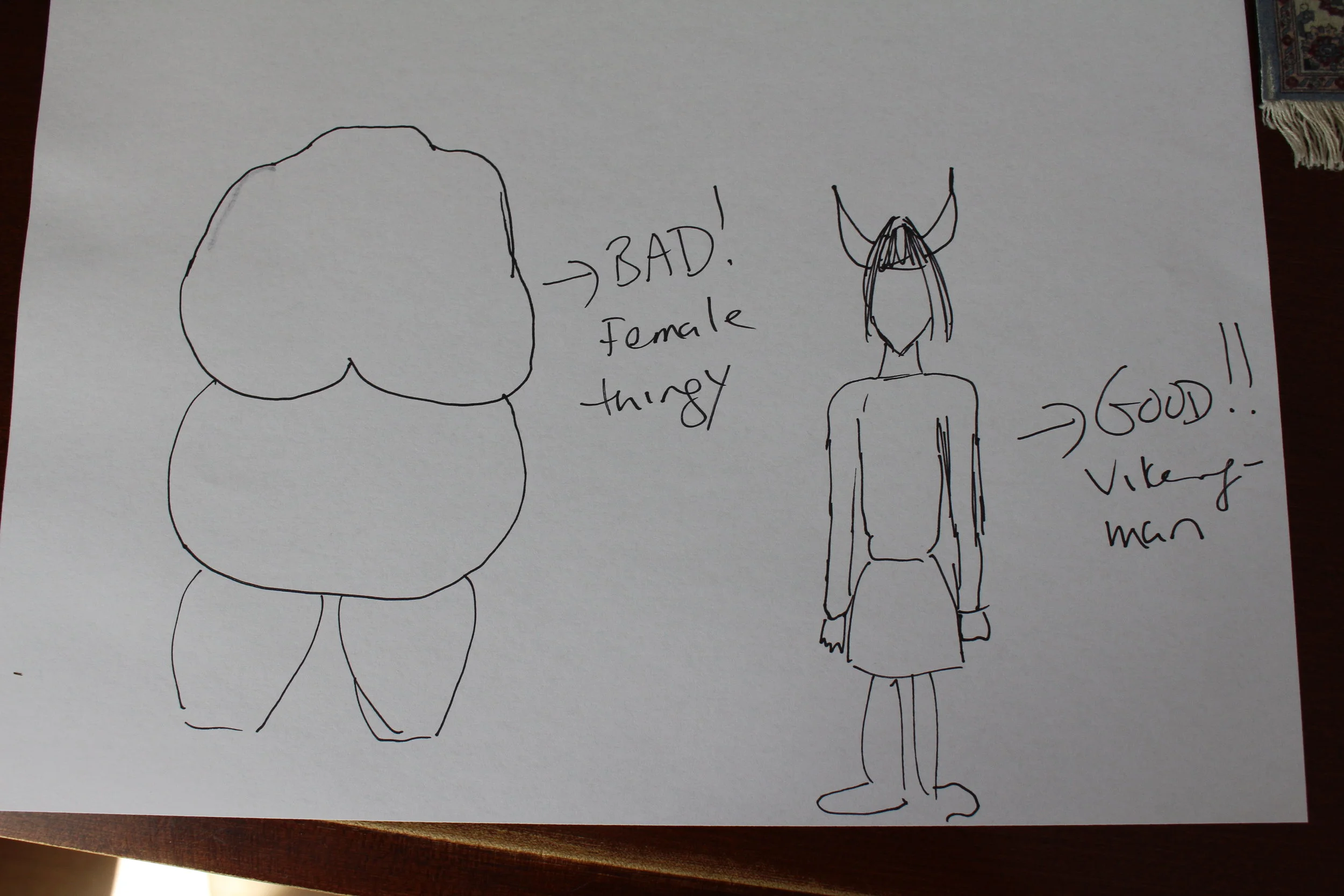 A crude drawing? Yes, but the subtext it describes is also crude.
