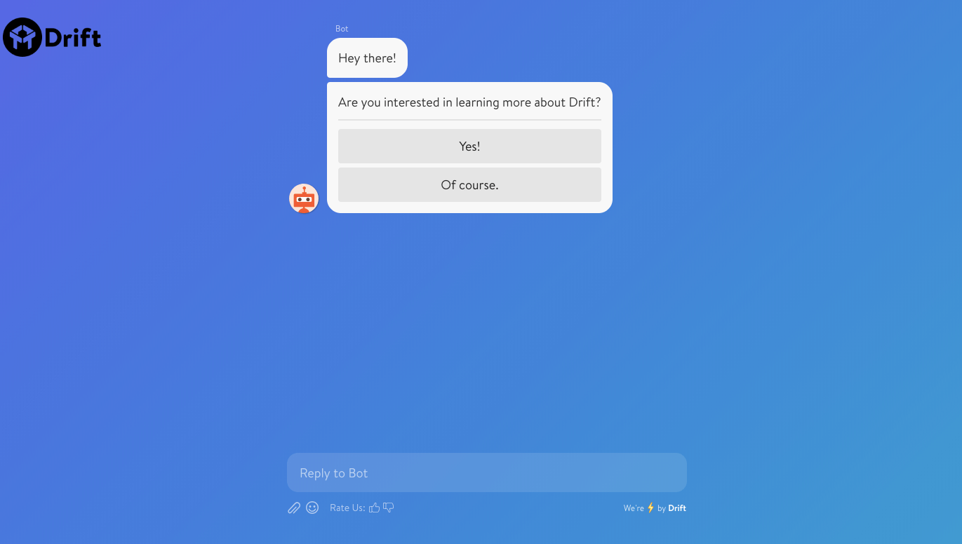 One of Drift’s landing pages