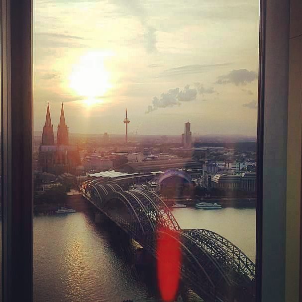 K&ouml;ln from the top #skyscraper #sunset #city