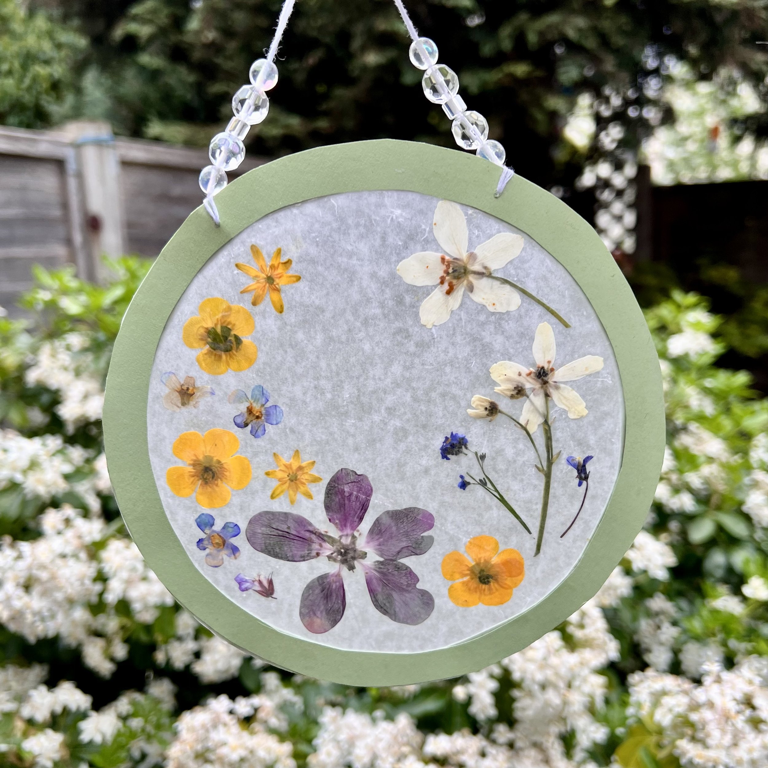 Decorate With DIY Flower Suncatchers