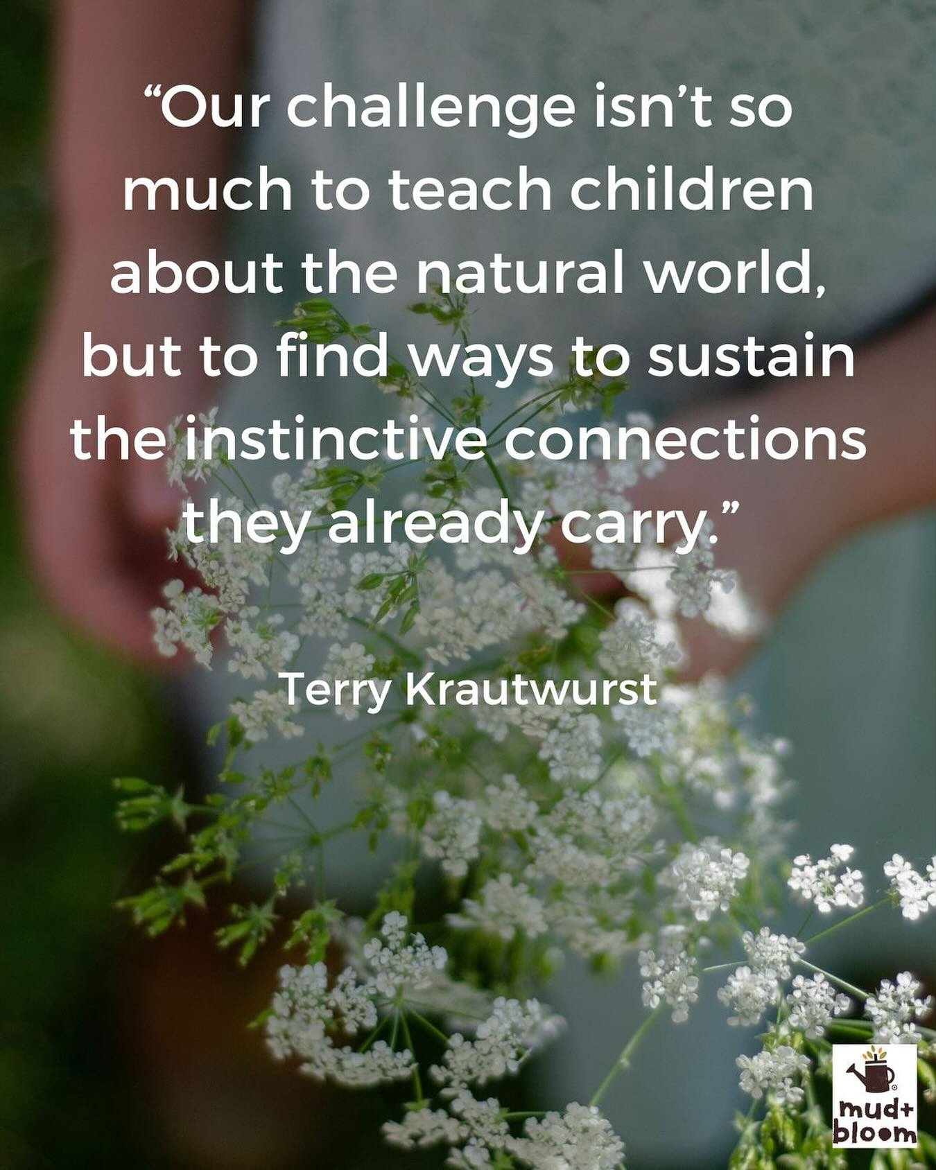 &lsquo;Our challenge isn&rsquo;t so much to teach children about the natural world, but to find ways to sustain the instinctive connections they already carry.&rsquo; Terry Krautwurst.

#natureconnection
#childhoodunplugged
#learningthroughnature
#na