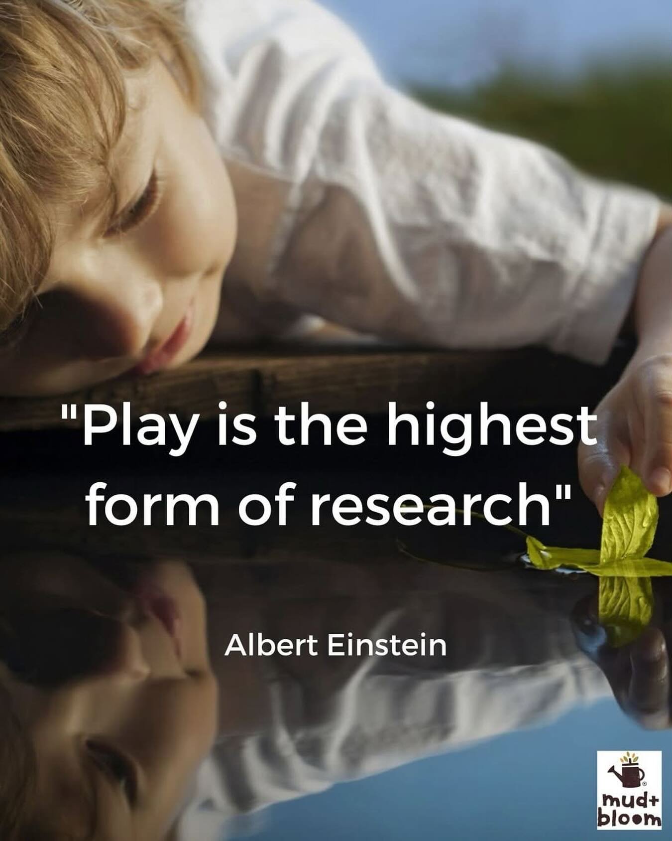 &ldquo;Play is the highest form of research&rdquo;
Albert Einstein

#PlayToLearn #NaturePlay #OutdoorLearning  #GardeningWithKids #STEMEducation #EinsteinQuote #ChildLedLearning #CuriousMinds #HandsonLearning #ExploreMore #PlayIsLearning #NatureEduca