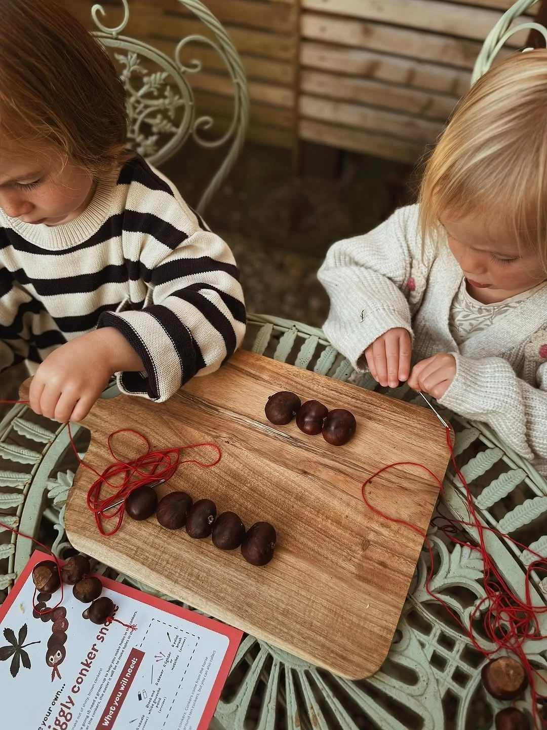 Make a wriggly conker snake! 🌰🐍

Threading, painting and counting &ndash; this simple autumn craft brings them all together! Children will love turning their collection of shiny conkers into a long, wriggly snake.

You&rsquo;ll just need some fresh