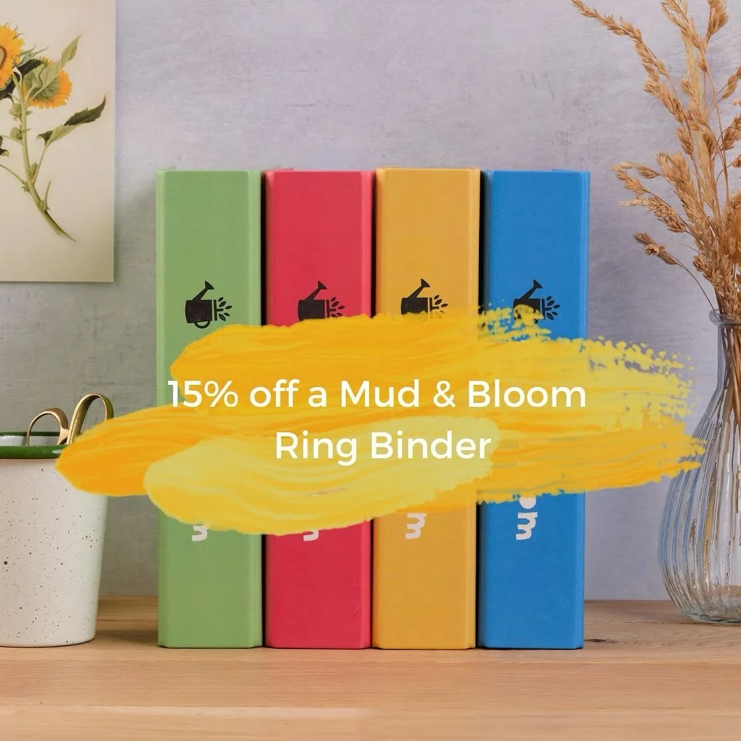 ✨ One-day offer &ndash; ends tonight! ✨
Get 15% off our lovely ring binders and recycled sleeves, with free postage included.

Our binders come in red, blue, green or yellow, each with monthly dividers and space for a whole year of activity cards. Th