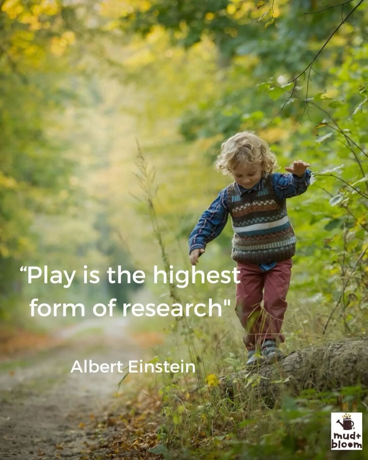 &ldquo;Play is the highest form of research&rdquo;
Albert Einstein

#alberteinsteinquotes #childhoodunplugged #learningthroughplay #playmatters #childdevelopment