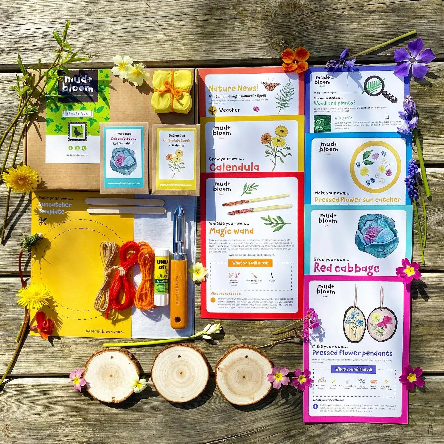 🌼 Happy April 🌿🌸

Our April box invites children to explore the season through growing, crafting and nature discovery.

Inside this month&rsquo;s box you&rsquo;ll find:

🌸 Make pressed flower pendants
✨ Whittle a magic wand
🌼 Make a pressed flow