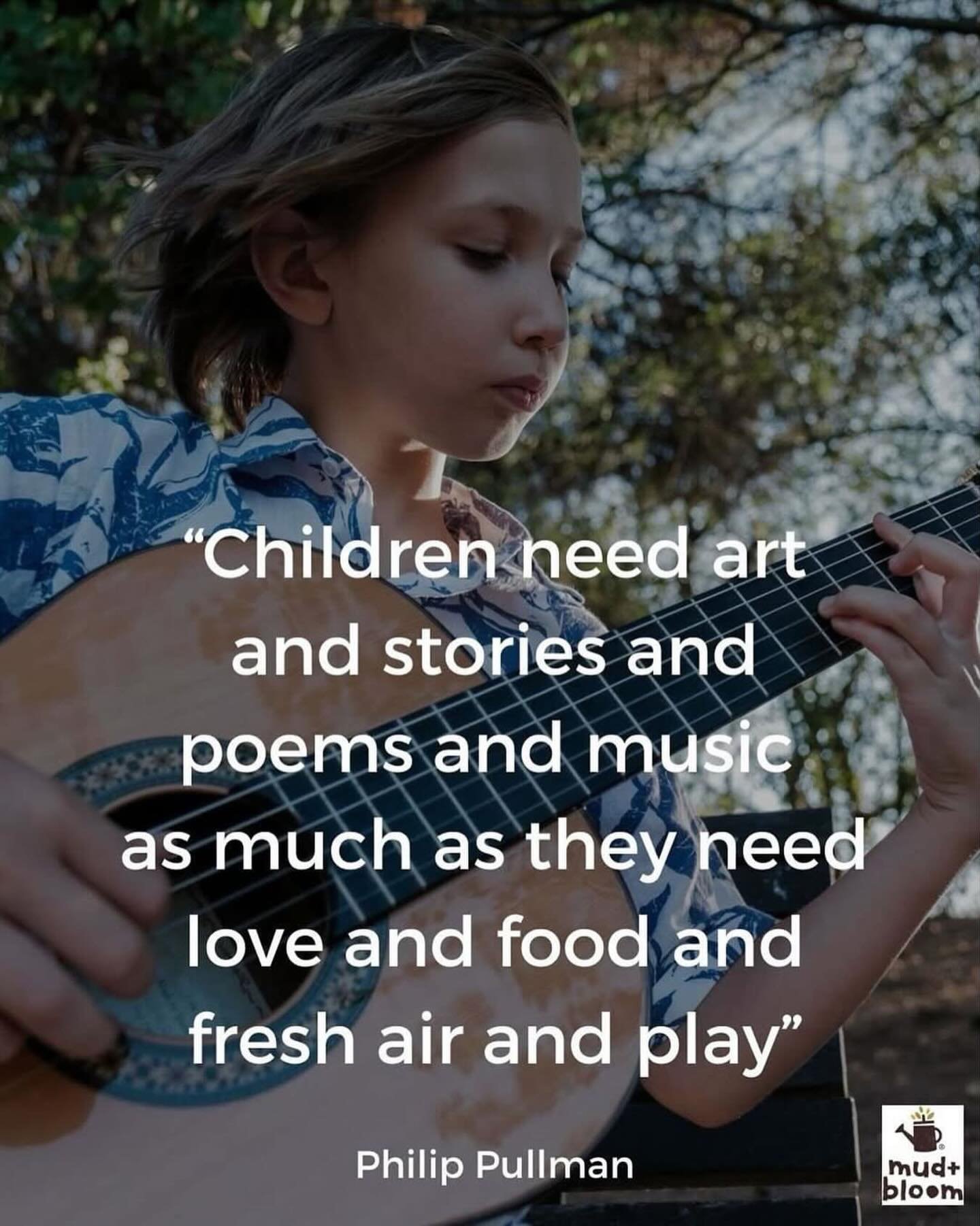 &ldquo;Children need art and stories and poems and music as much as they need love and food and fresh air and play&rdquo;
Philip Pullman 

#PhilipPullman #ChildhoodMagic #waldorfeducation #NatureAndPlay #mudandbloom