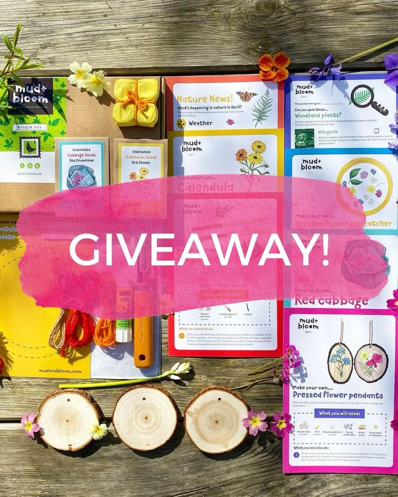 🌿 GIVEAWAY TIME! 🌸🐝

Win an April Mud &amp; Bloom nature crafts and gardening box 🌱

April is such a special moment in the garden, with fresh green shoots, blossom on the trees, and longer, lighter days to enjoy together.

Our April box is filled