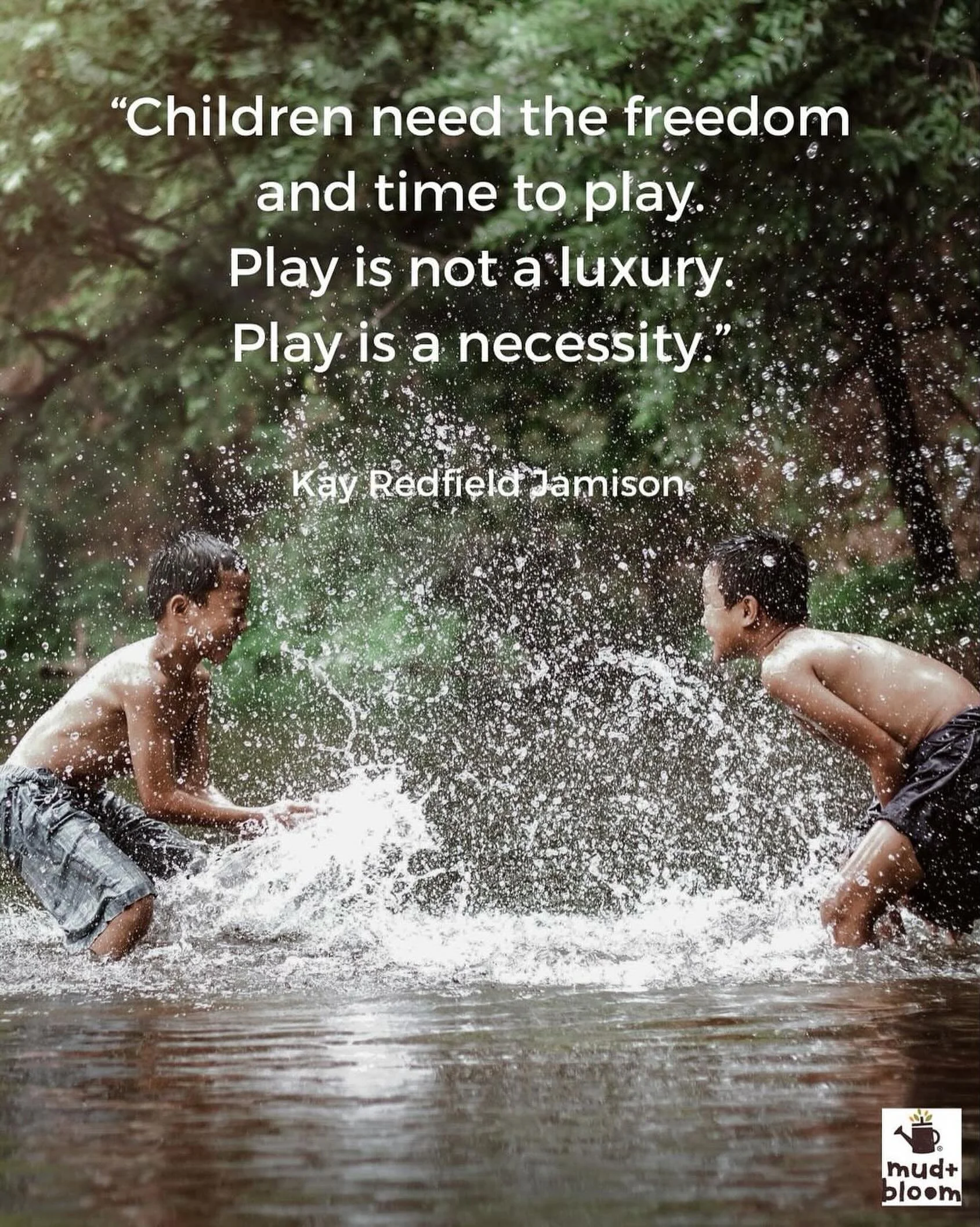 &ldquo;Children need the freedom and time to play. Play is not a luxury. Play is a necessity.&rdquo; 
Kay Redfield Jamison

#LetThemPlay #PowerOfPlay #PlayIsLearning #ChildhoodUnplugged #KidsNeedPlay