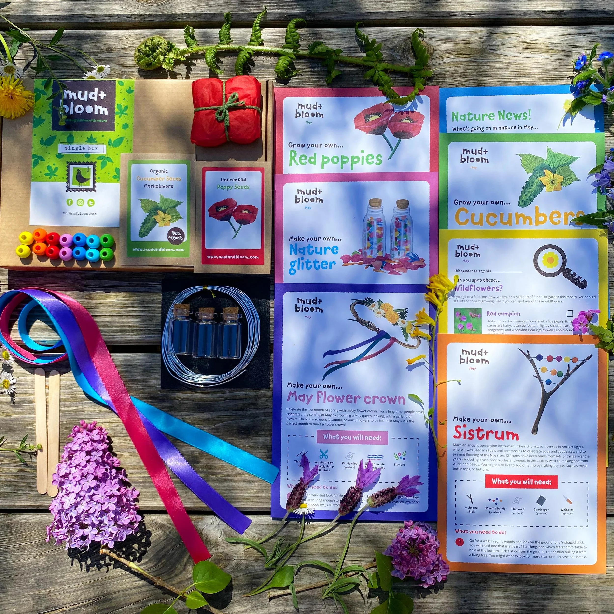 🌸 Hello May 🌿🌼

Our May box invites children to step into the fullness of spring, with longer days, blooming flowers and more to discover outdoors.

This month, you and your children can:

🌼 Make your own May flower crown
🎶 Make a stick sistrum 