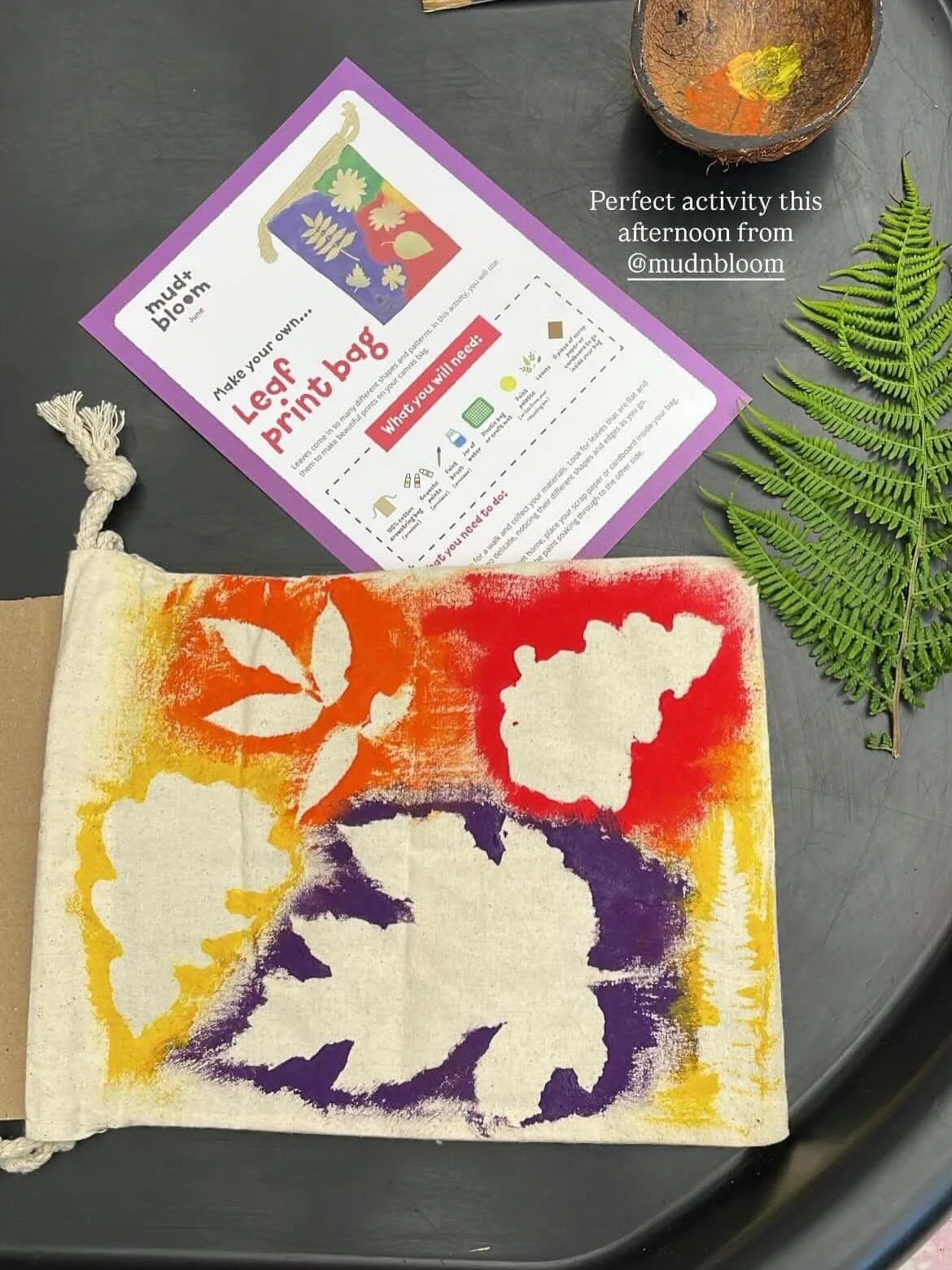 🍃 Make your own leaf print bag 🍃

One of the activities in our June Craft &amp; Gardening Box is this beautiful leaf print bag, shared here by one of our lovely subscribers @magdalena__goleniak_artist 💛

Children simply collect a few leaves on a n
