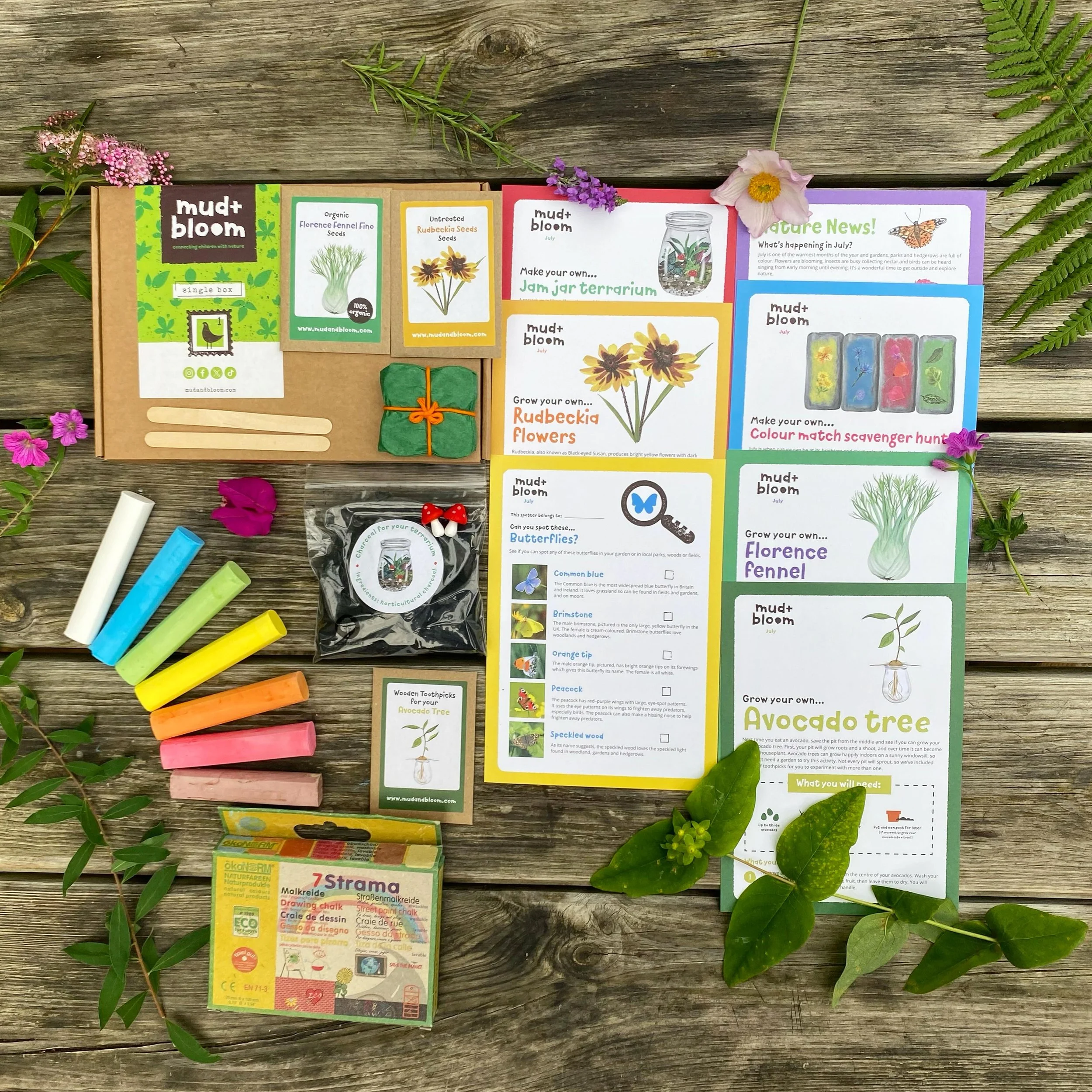 🌿 Hello July ☀️🦋

Our July box is all about slowing down, exploring nature and making the most of long summer days with hands-on gardening, crafts and outdoor adventures.

This month, you and your children can:

🍶 Make a jam jar terrarium
🌈 Go on