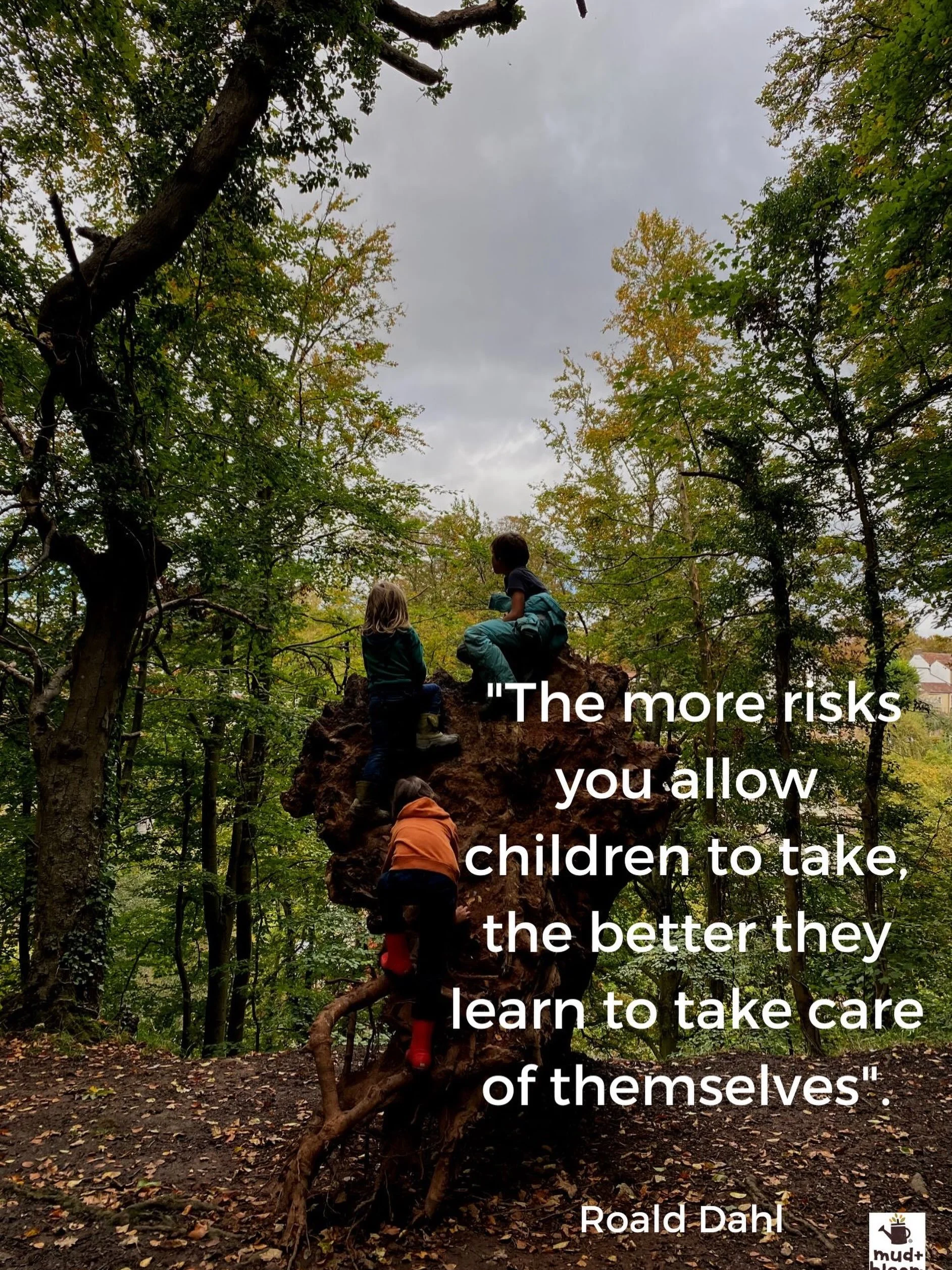 Children need opportunities to learn, explore and discover what they&rsquo;re capable of 🌿

#NaturePlay #OutdoorChildhood #RiskyPlay #MudAndBloom #childledplay