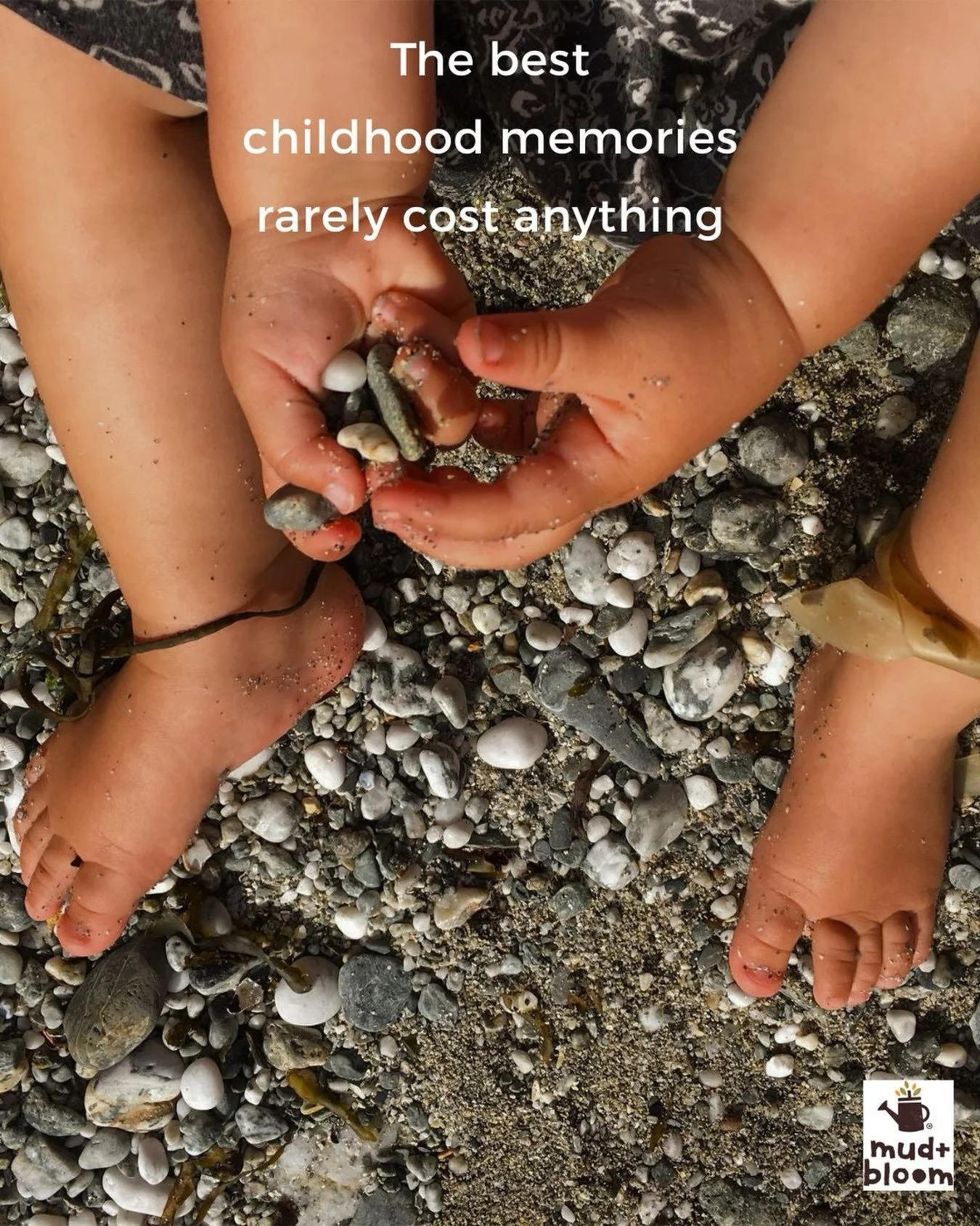 This is my daughter as a toddler, happily collecting pebbles on the beach. 🩶

Eight years later, she still comes home from every walk with pockets full of leaves, feathers, petals and pebbles.

It reminds me that the simplest moments are often the o