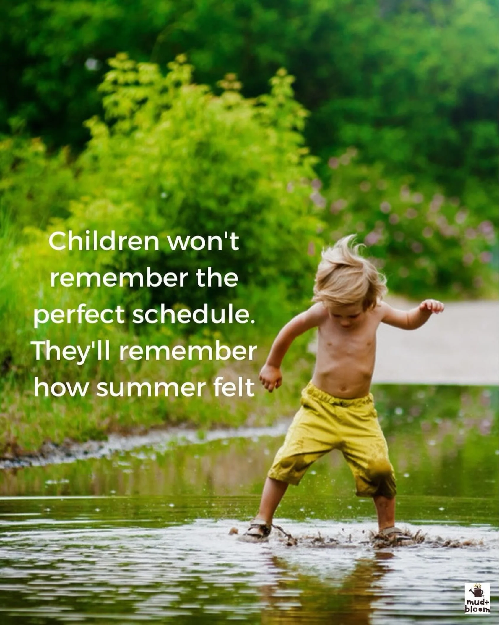 As the summer holidays begin to slip by, a little reminder that we don&rsquo;t have to fill every remaining day 🌿

Children won&rsquo;t remember whether we made the most of every minute. They&rsquo;ll remember the freedom, the adventures, and the ti