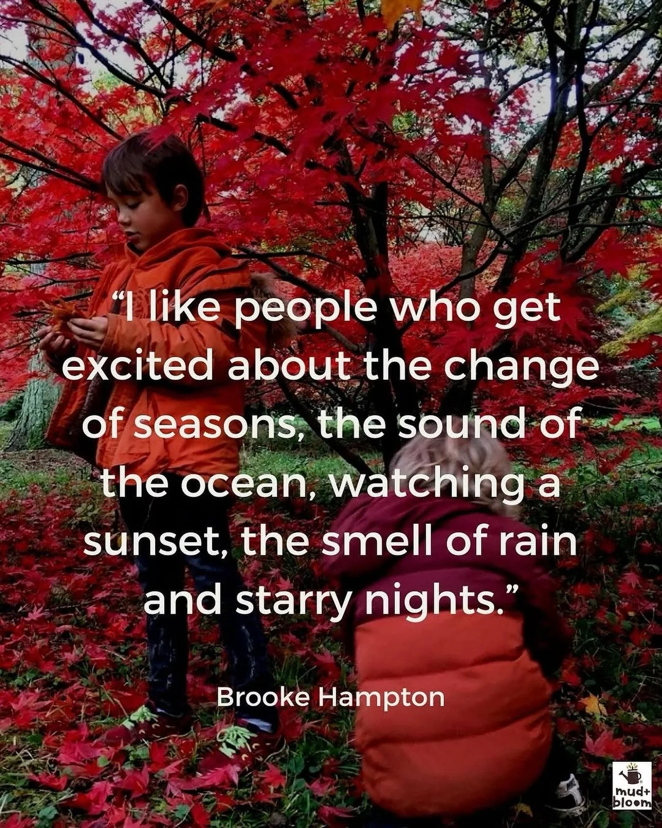 Here&rsquo;s to the people who never stop noticing the magic in the natural world 🍂

#ChangingSeasons #NatureConnection #AutumnMagic #OutdoorChildhood #mudandbloom