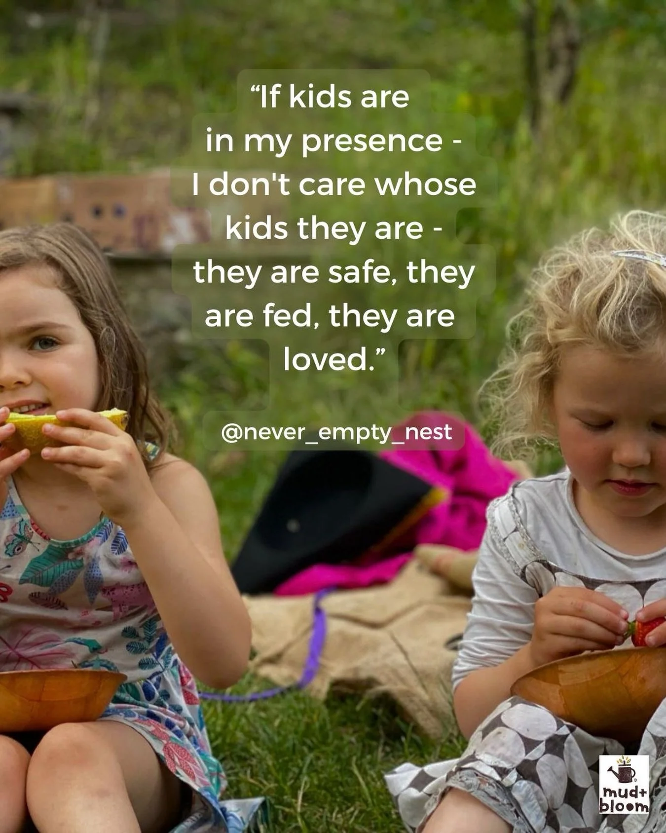 Every child deserves to feel this safe and loved. 💛🌿

Quote credit: @never_empty_nest 

#childhoodunplugged #raisingchildren #outdoorchildren #childhoodmemories #mudandbloom